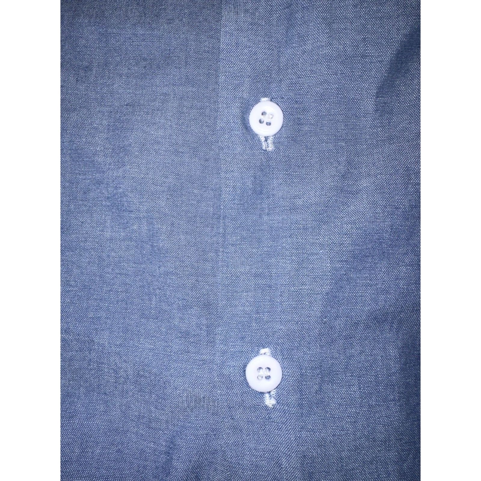 Dickies VINTAGE Dickies Work Shirt XL 17-17 1/2 Long Sleeve Blue Button-Front Cotton Blend Grunge 1990s Mens Size US XL / EU 56 / 4 - 3 Thumbnail