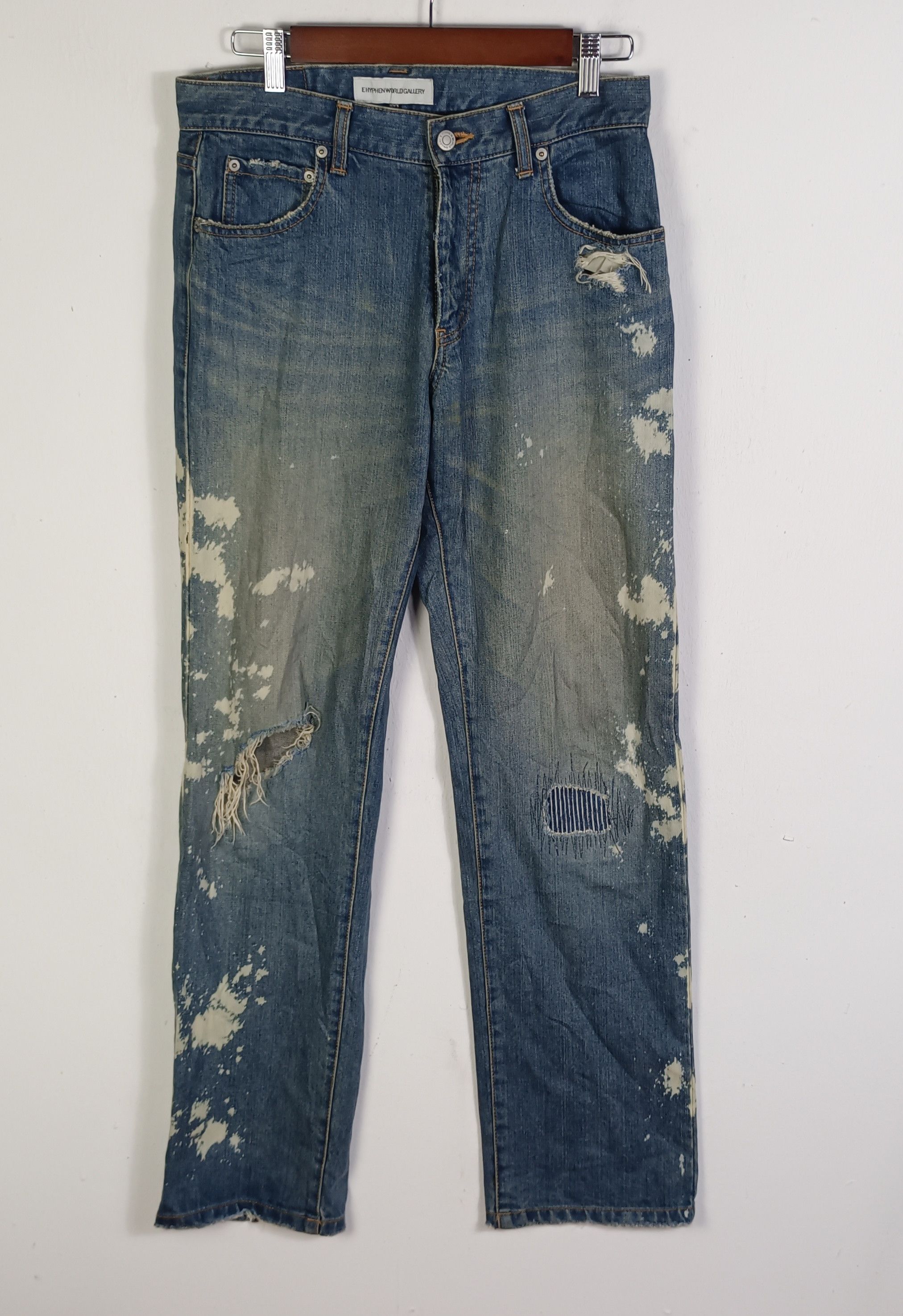 Japanese Brand × Jean × Vintage Vintage💥 Ehyphen World Gallery Mens Distressed Jeans Size US 30 / EU 46 - 1 Thumbnail
