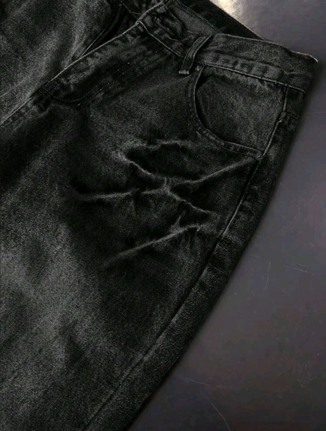 Japanese Brand Lightning Distressed Washed Loose Baggy Jeans Size US 32 / EU 48 - 3 Thumbnail