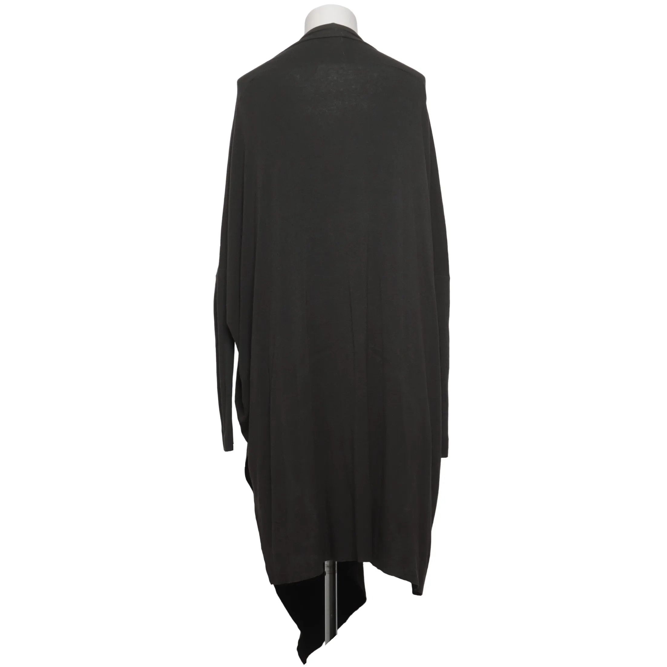 Masnada Charcoal Grey Draped Midi Dress, Asymmetric Hem, Masnada. Size S / US 4 / IT 40 - 2 Thumbnail