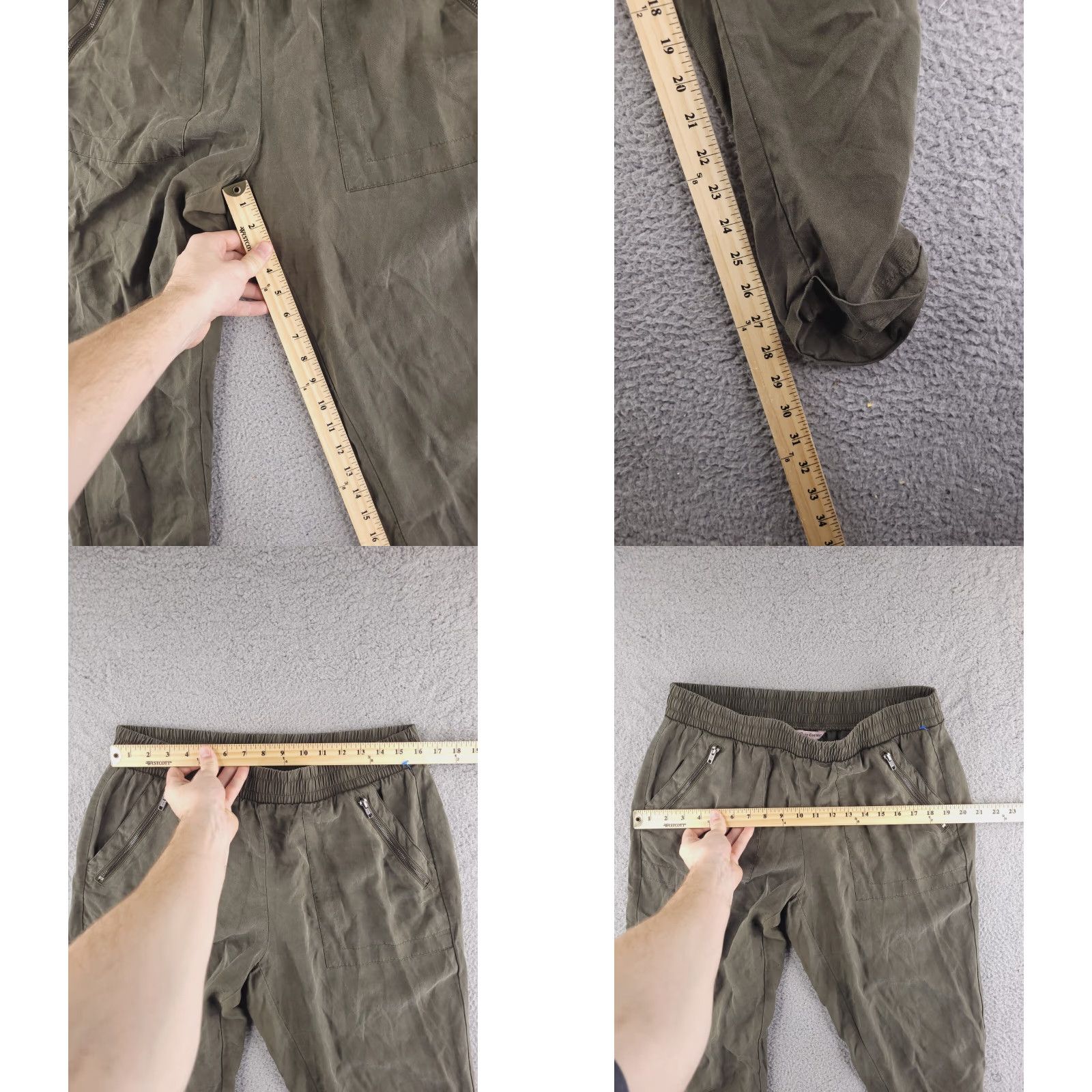 Juicy Couture Juicy Couture Pants Womens Large Green 100% Lyocell Olive Jogger Crop Size 36" / US 14 / IT 50 - 8 Thumbnail