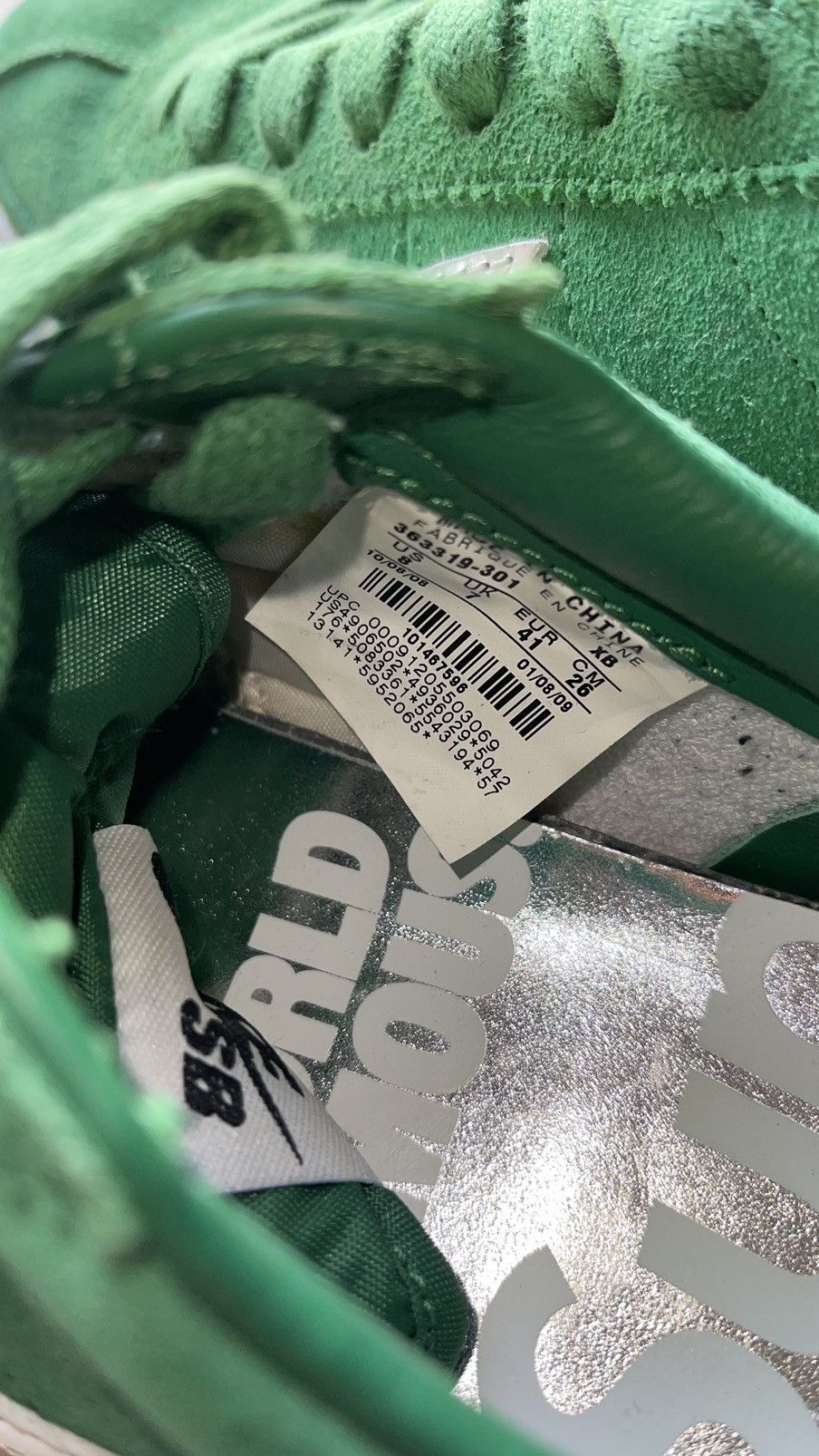 Nike × Supreme Nike Zoom Bruin SB Supreme Pine Green/Metallic Size Mens US8 Size US 8 / EU 41 - 8 Thumbnail