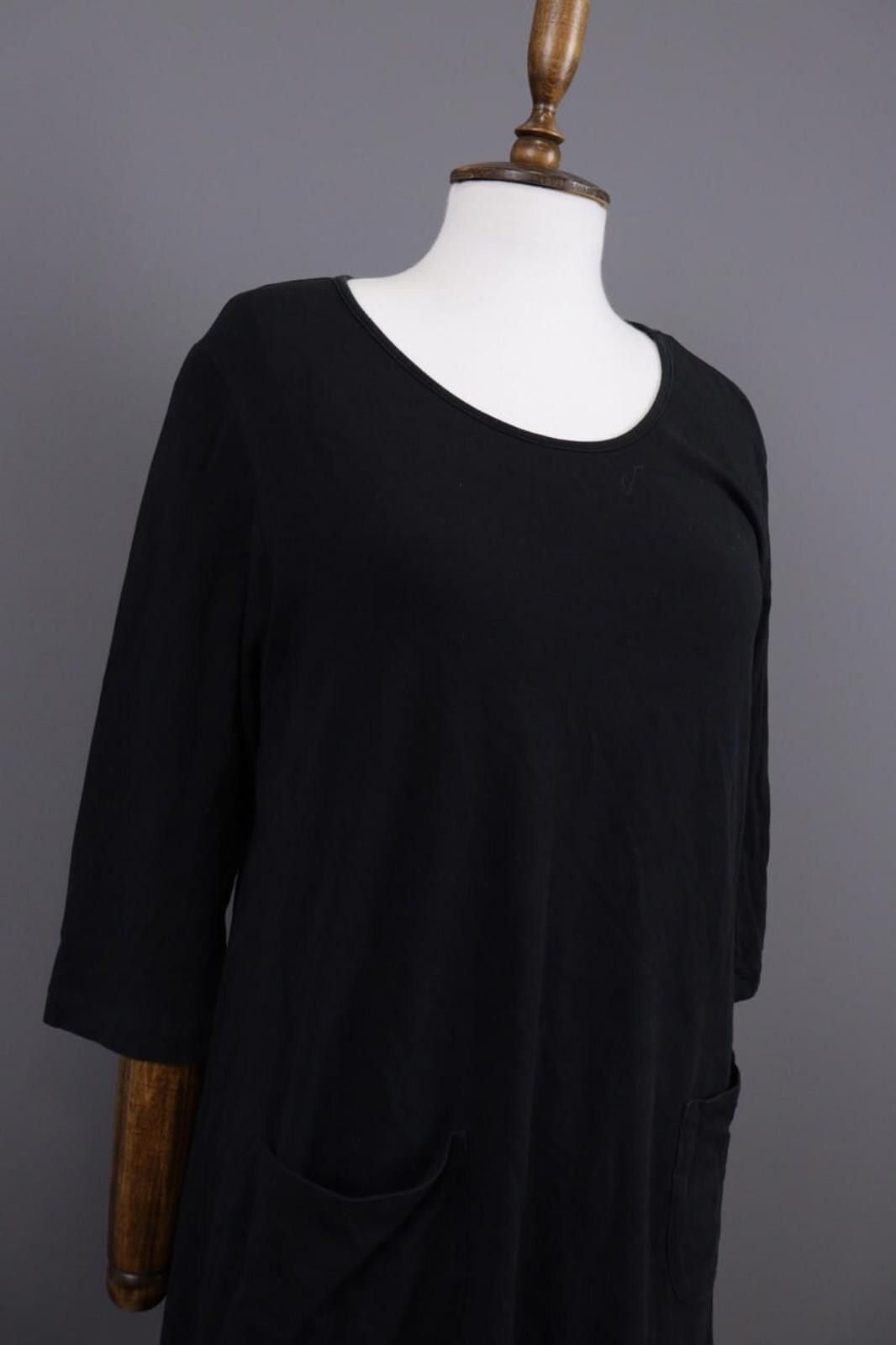 Designer Gudrun Sjoden Black Lagenlook Relaxed A-Line Dress Size L Size L / US 10 / IT 46 - 5 Thumbnail