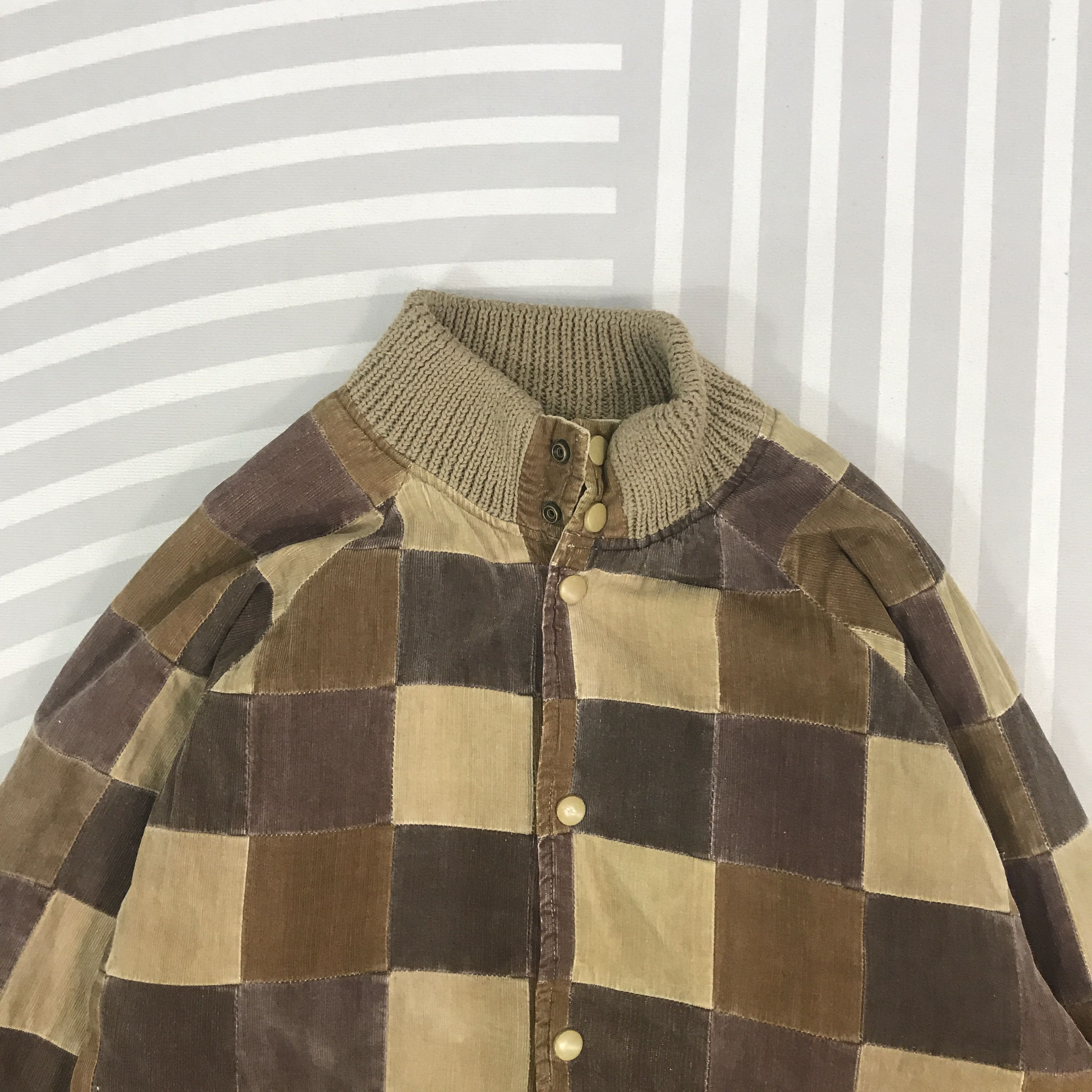 Japanese Brand × Vintage Vintage Lucky Store Patchwork design snap button Jacket Size US L / EU 52-54 / 3 - 2 Thumbnail