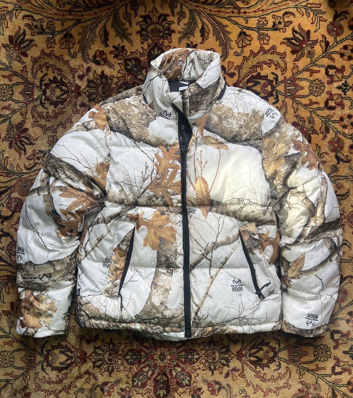 image of The Very Warm X Real Tree Camo Puffer Jacket in White, Men's (Size Medium)