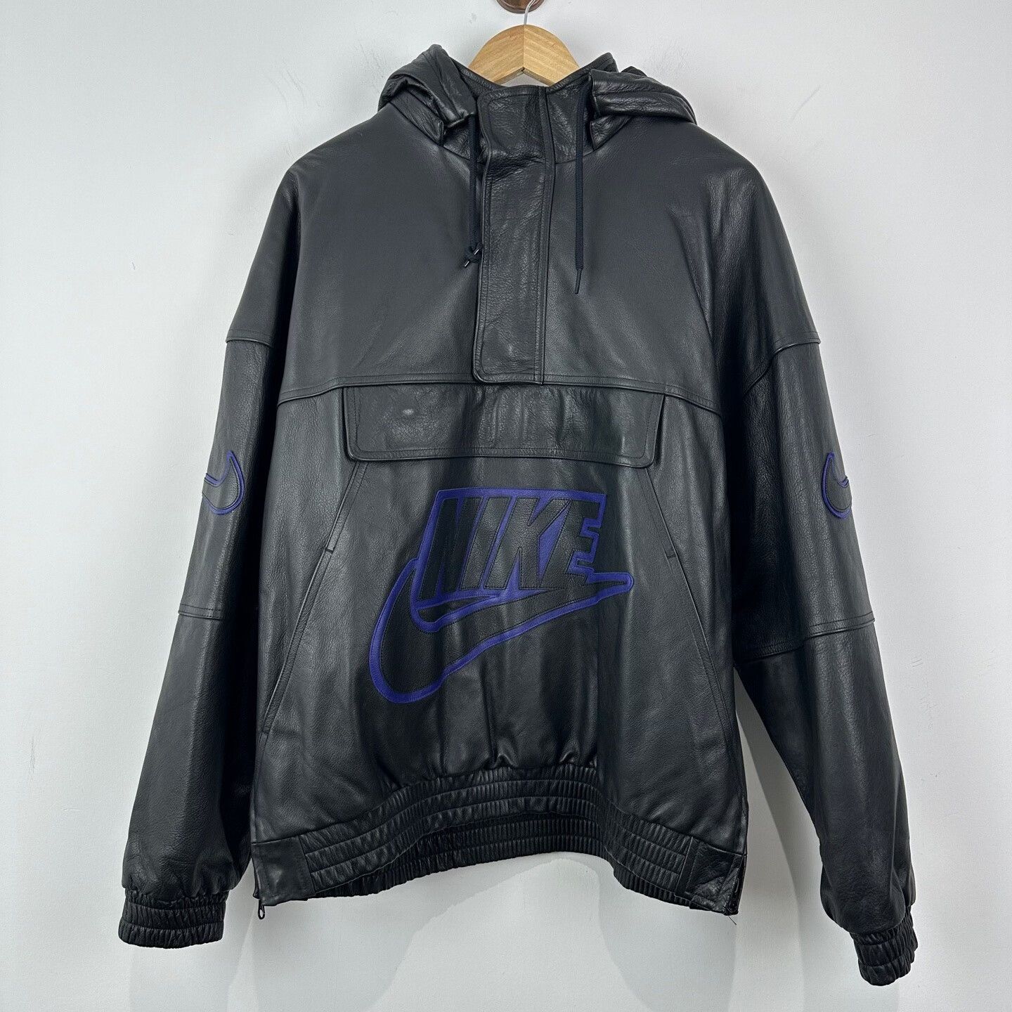 Supreme Supreme Nike Leather Jacket with Box Logo Size US M / EU 48-50 / 2 - 1 Thumbnail