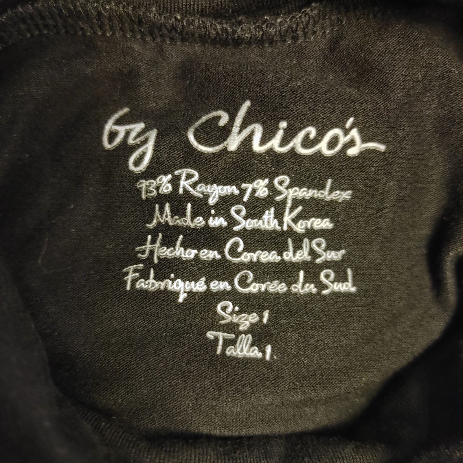 Other Chico's Women's 1 Black Long Sleeve Turtle Neck Top Size S / US 4 / IT 40 - 3 Thumbnail