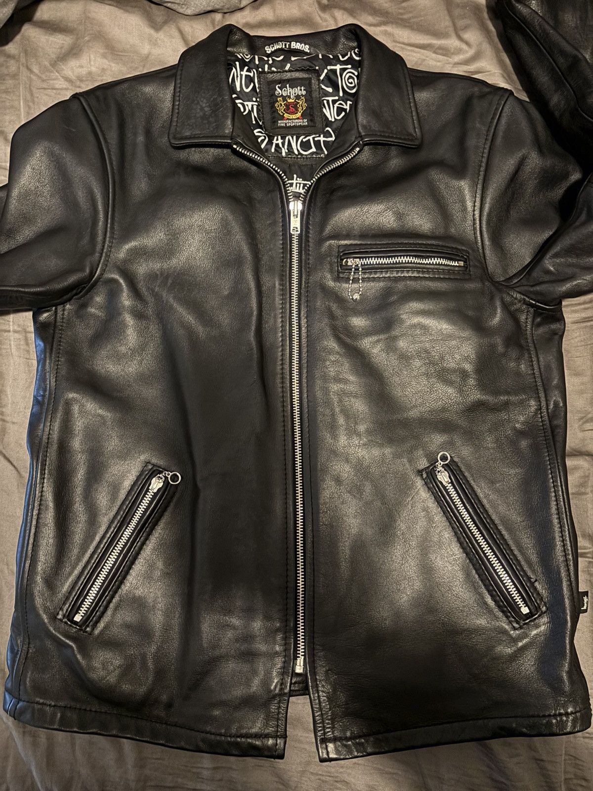 Stussy RARE STUSSY X SCHOTT NYC 2014 CLASSIC TRUCK JACKET DAMAGED! Size US M / EU 48-50 / 2 - 11 Thumbnail