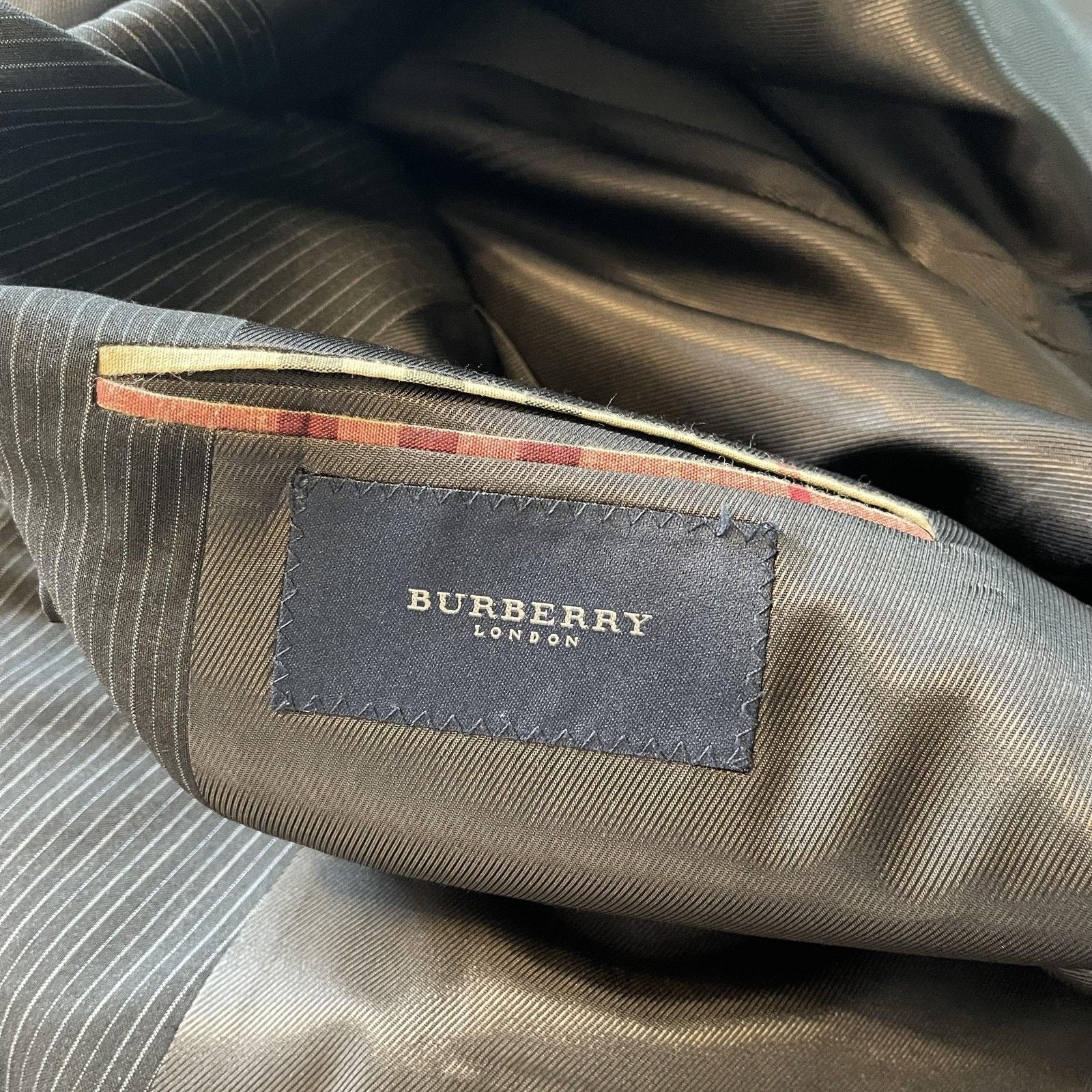 Burberry Vtg Burberry Sport Coat 44R Pinstripe Wool 3 Button Blazer Size 44R - 14 Thumbnail