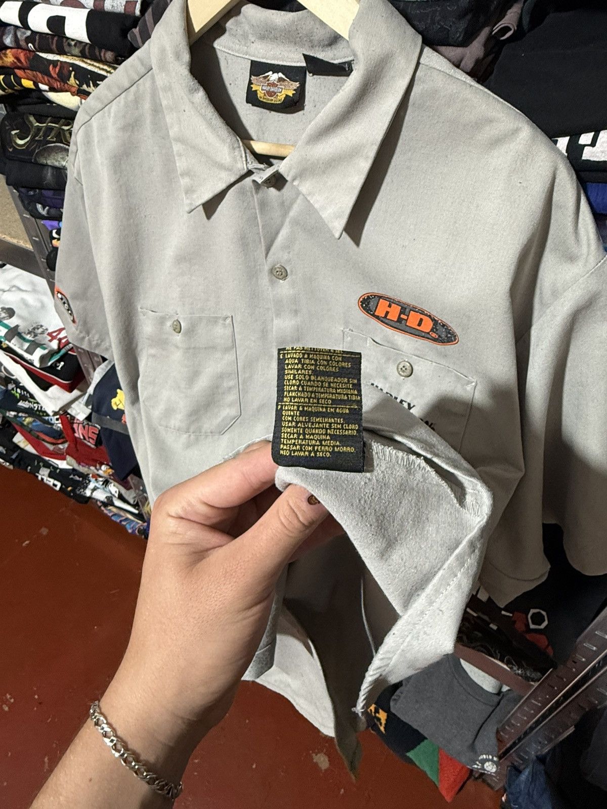 Harley Davidson Vintage 00s Harley Davidson Racing Button Short Sleeve Shirt Size US XXL / EU 58 / 5 - 10 Thumbnail