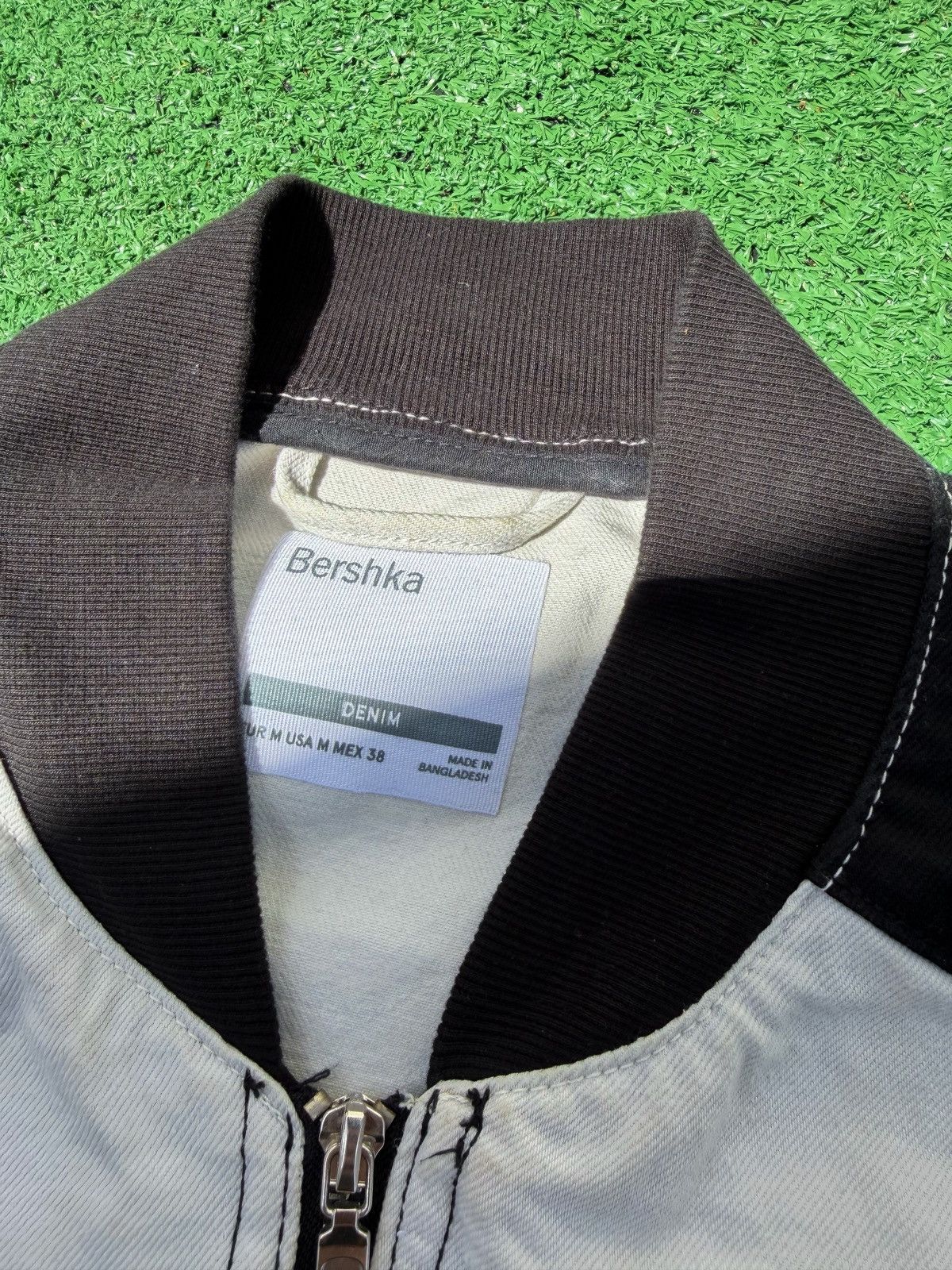 Bershka Bershka Denim Motocross Jacket Black Green Size M Rare Size US M / EU 48-50 / 2 - 6 Thumbnail