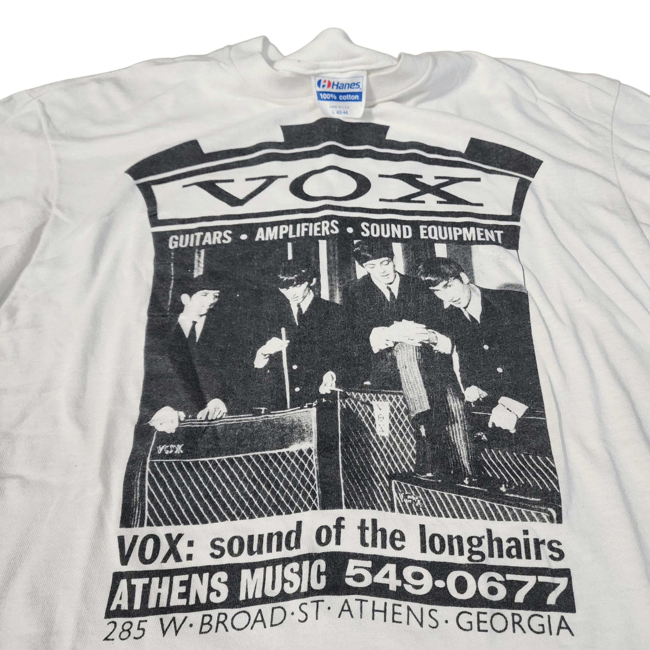 Vintage Rare Vintage 80s The Beatles VOX Hanes made in USA shirt Size US L / EU 52-54 / 3 - 2 Thumbnail