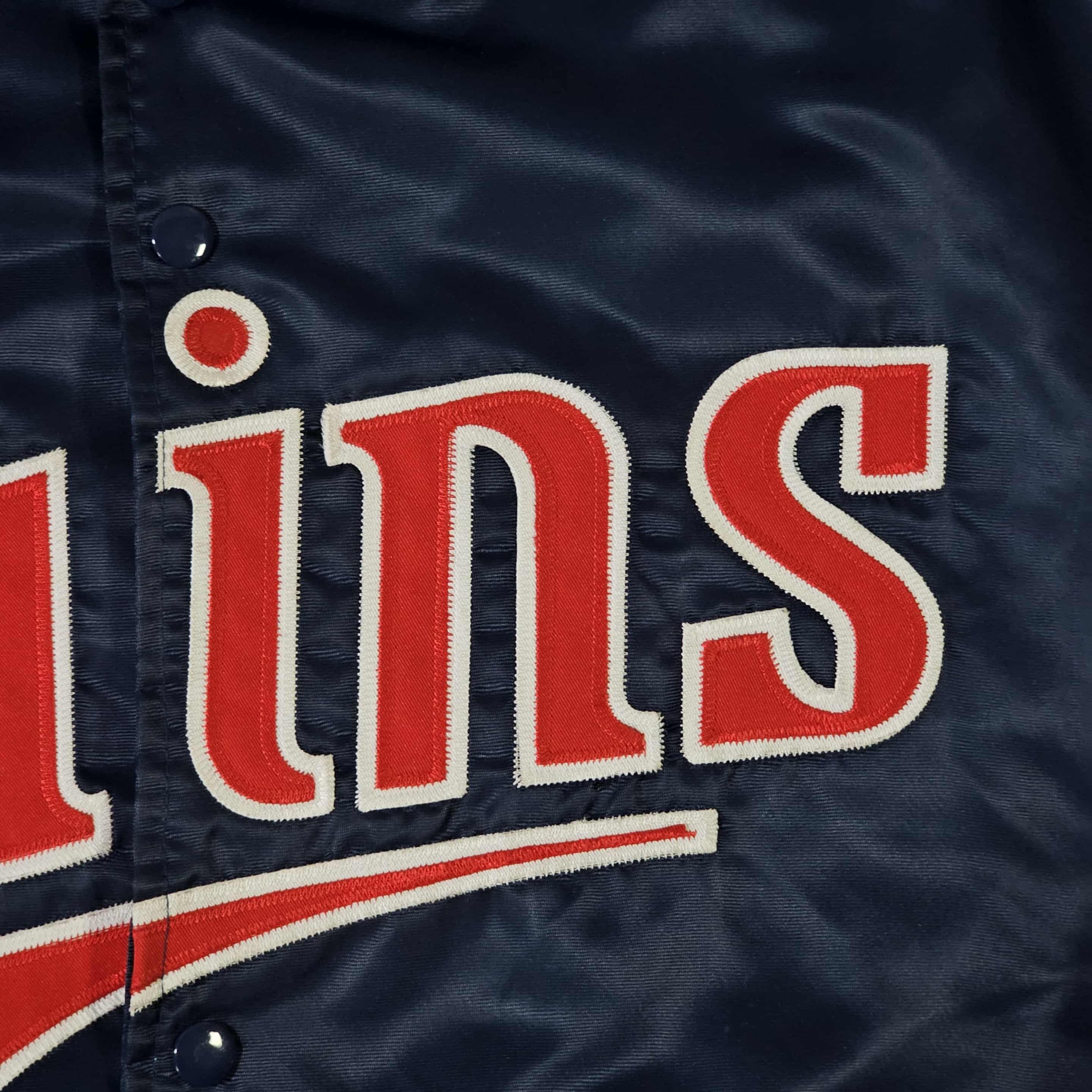 MLB Minnesota Twins Vintage 90s Starter Satin Bomber Jacket Size US XL / EU 56 / 4 - 5 Thumbnail