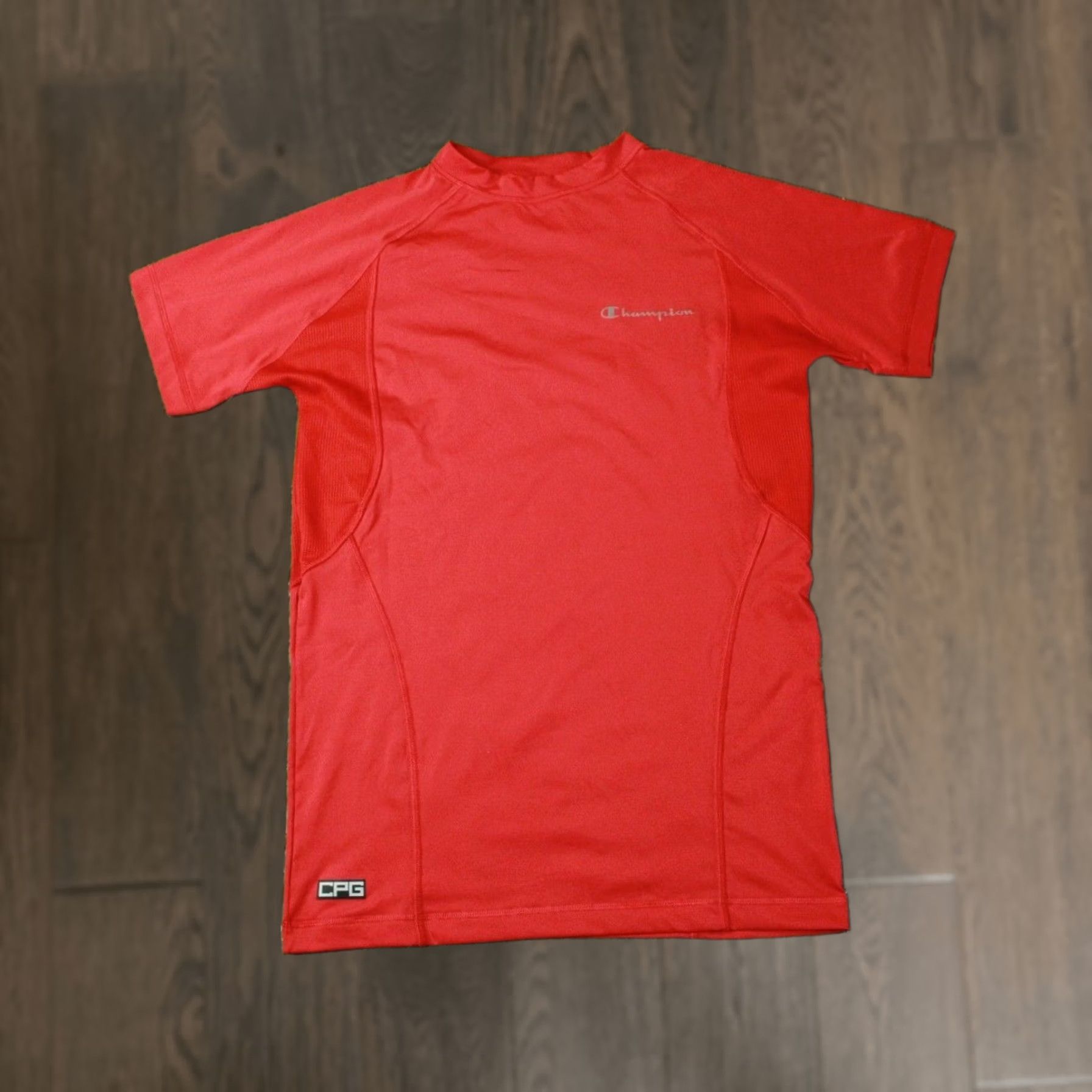 Champion CHAMPION T-SHIRT MEN XL RED 85% Polyester 15% Elastane Short Sleeve Henley Jersey Trikot Solid Original Size XL Size US XL / EU 56 / 4 - 1 Thumbnail