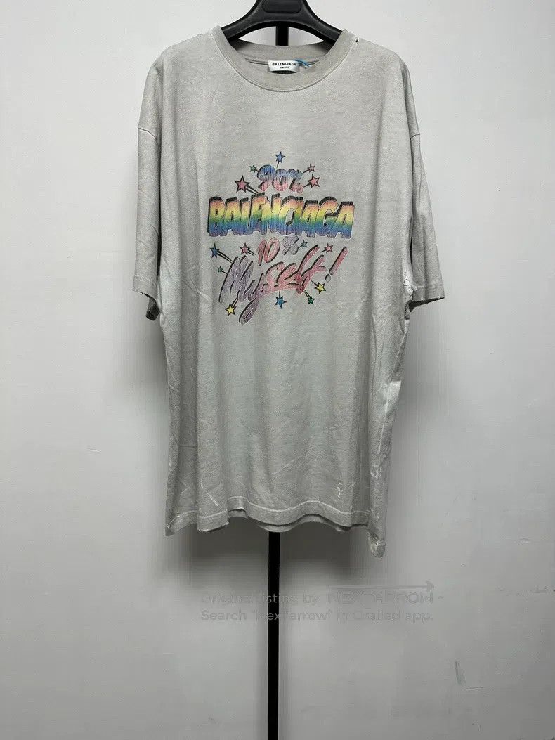 Balenciaga Balenciaga Solid Color Letter Printed Short Sleeve Loose C Size US XL / EU 56 / 4 - 1 Thumbnail