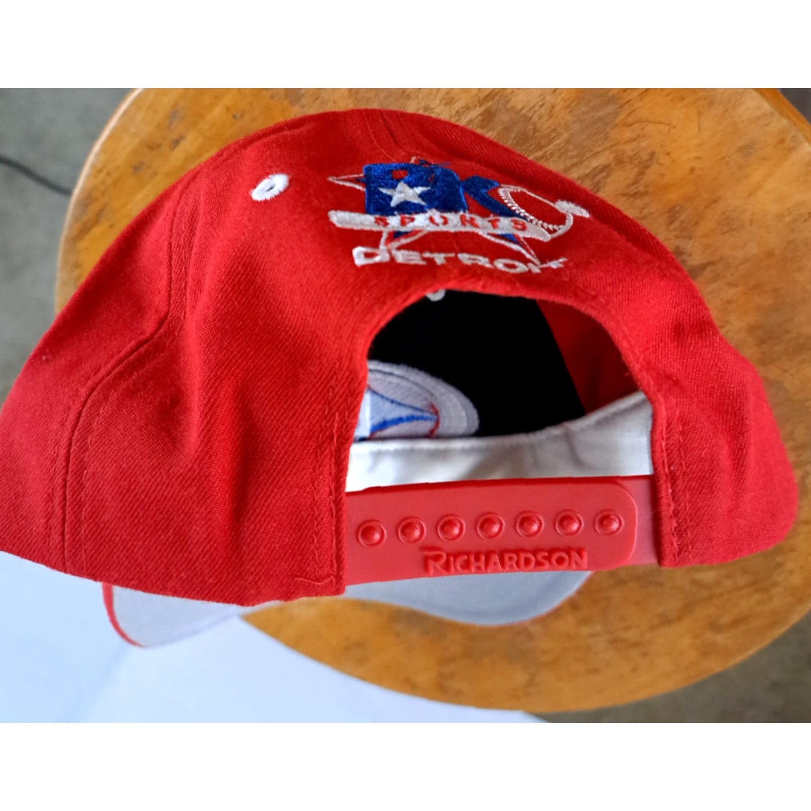 Vintage Richardson Easton Hockey Detroit Red Snapback Hat Adjustable Cotton Men Red Sports Hat Size ONE SIZE - 3 Thumbnail