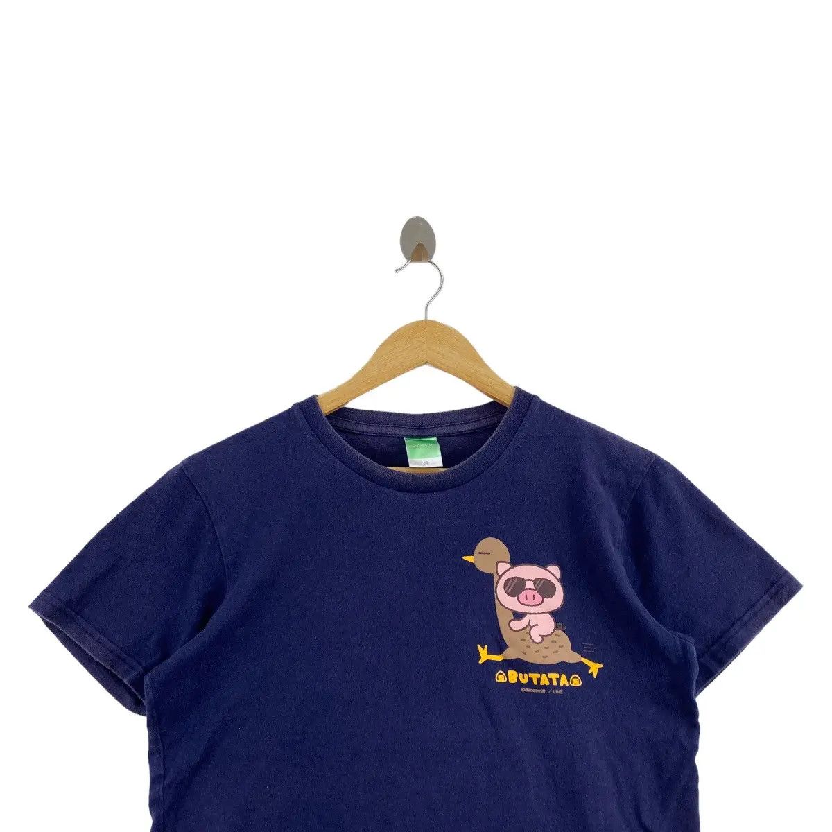 Vintage LINE CREATORS BUTATA Character Emoji Tee Shirt Top Cartoon Size M / US 6-8 / IT 42-44 - 2 Thumbnail