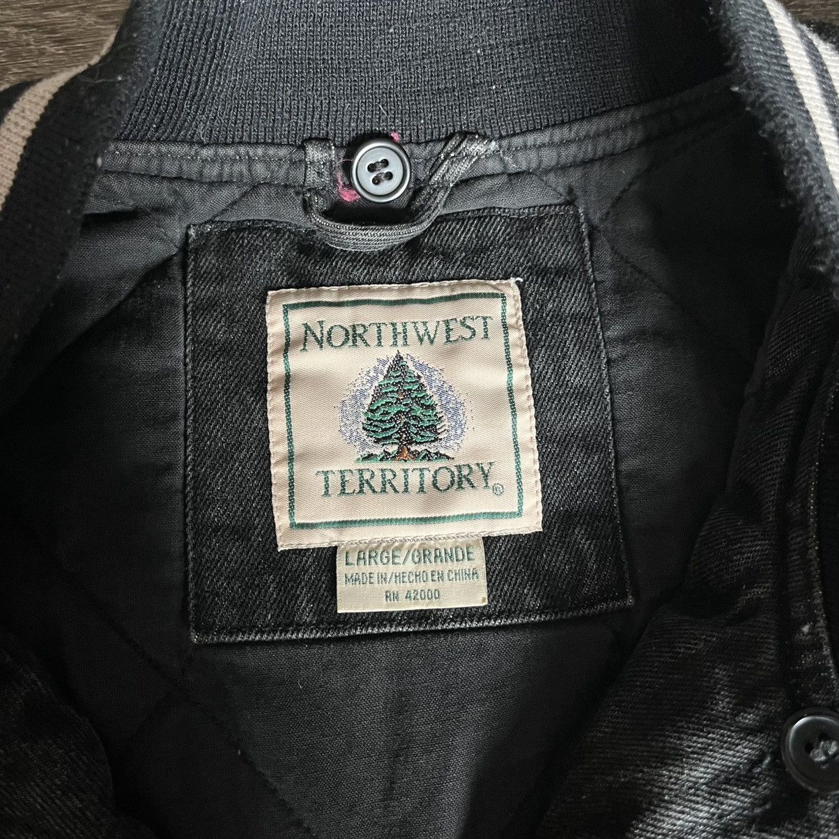 Northwest Territory Vintage 1990s Northwest Territory Black Denim Bomber Jacket Size US L / EU 52-54 / 3 - 6 Thumbnail