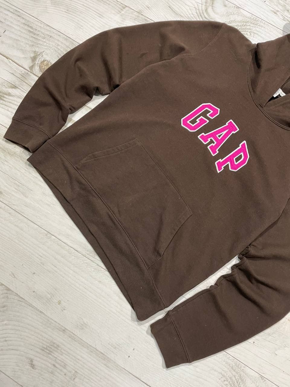 Gap Vintage GAP Hoodie Brown Big Logo Pink Women Size M Size M / US 6-8 / IT 42-44 - 3 Thumbnail