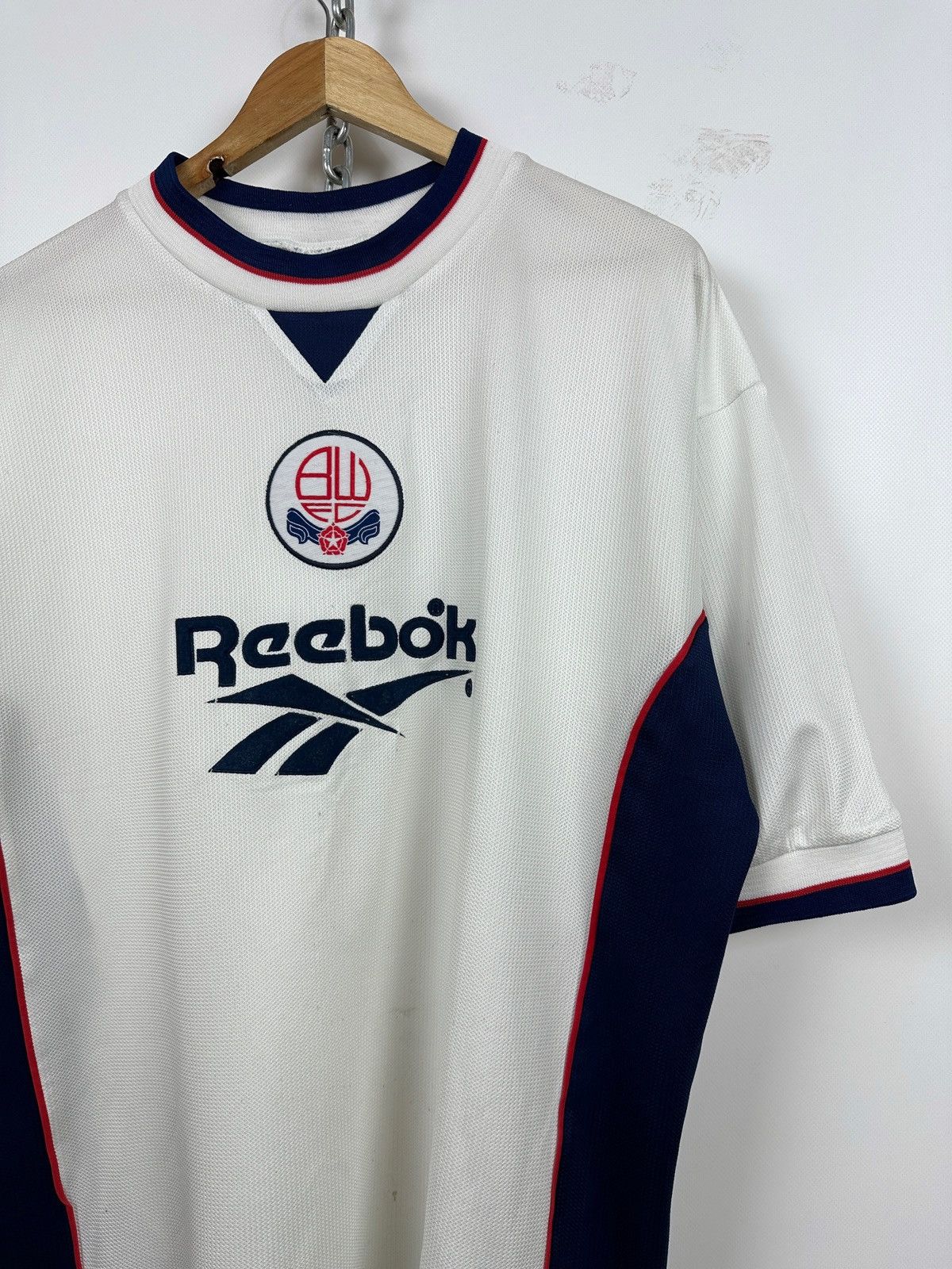 Reebok 1998/99 Reebok Bolton Wanderers Vintage Soccer Jersey Shirt Size US XXL / EU 58 / 5 - 4 Thumbnail