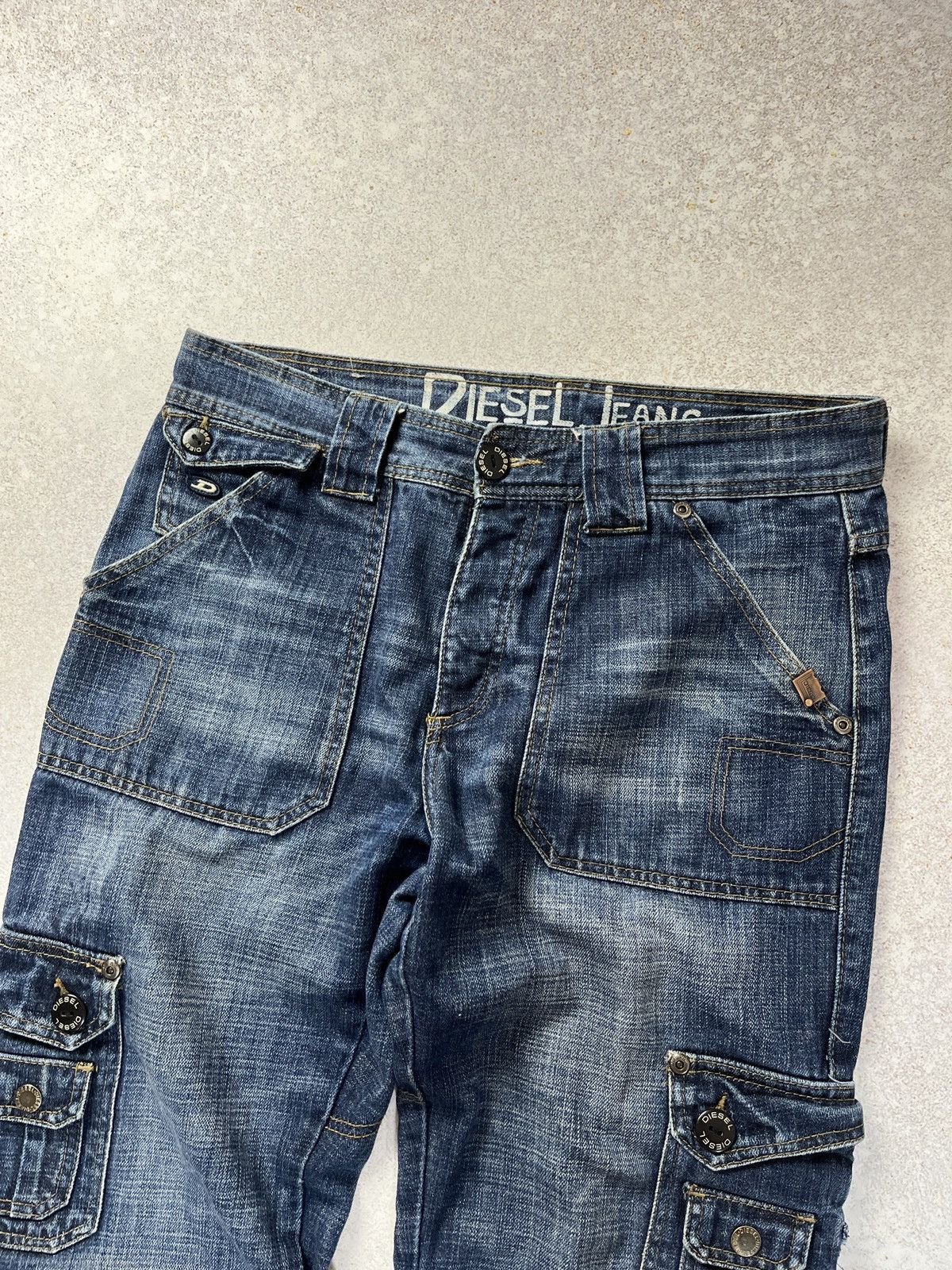 Diesel Diesel Y2K Multipocket Cargo Patchwork Denim Japanese Jeans Size US 34 / EU 50 - 6 Thumbnail