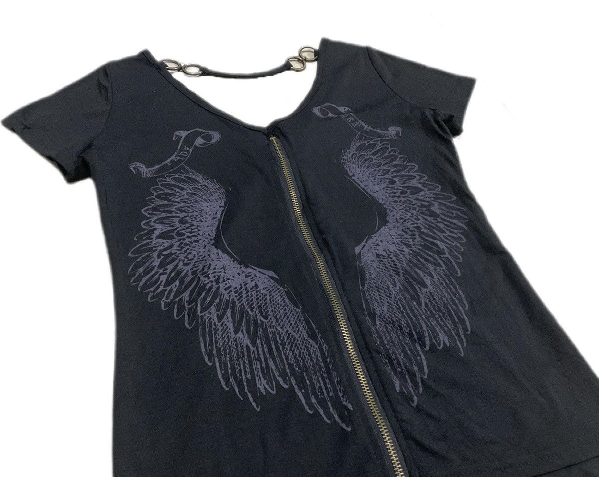14th Addiction × Hysteric Glamour × If Six Was Nine 🔥Sick Y2K Japanese Goth Double Layer Skull Wings Zipper Tee Size US S / EU 44-46 / 1 - 4 Thumbnail
