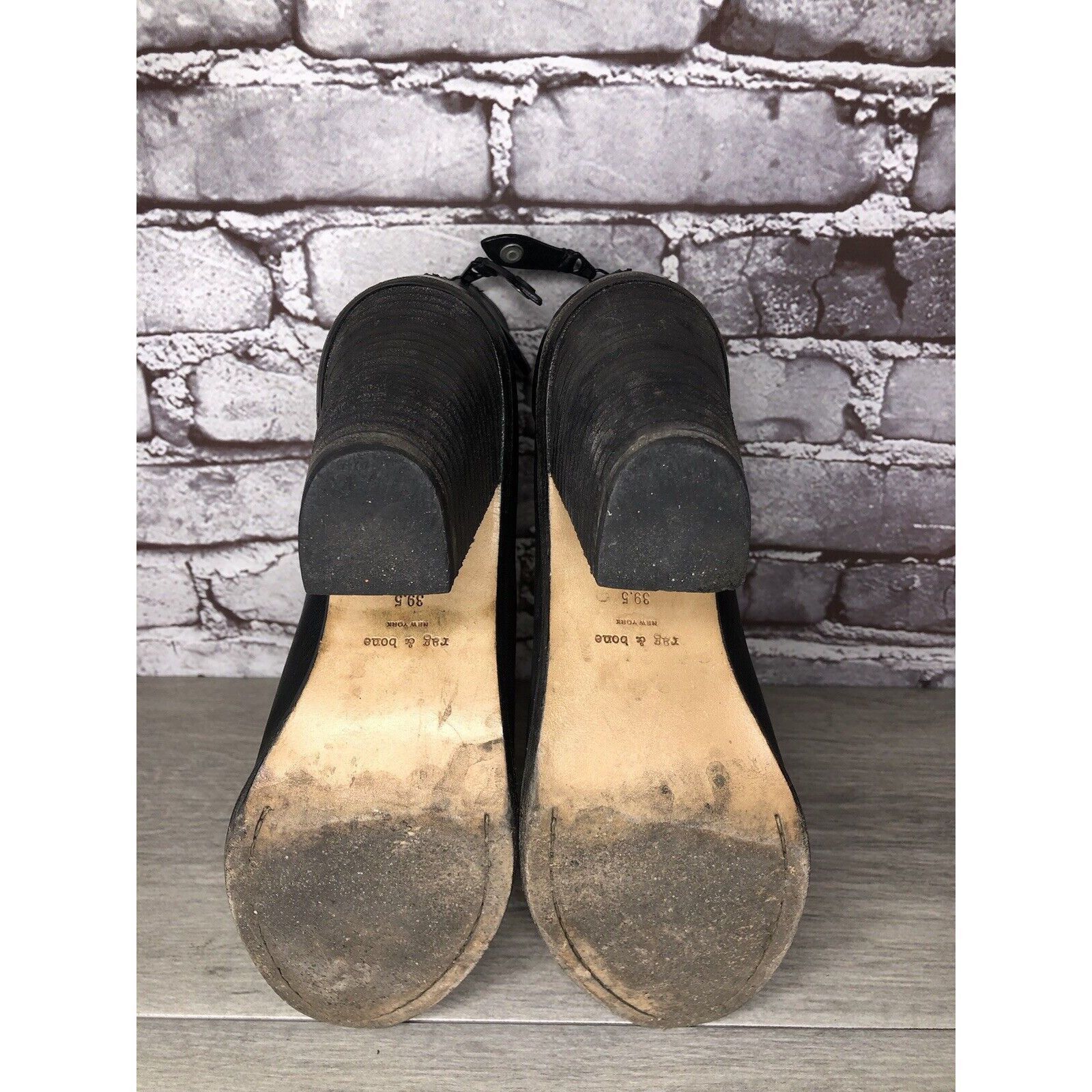 Rag & Bone Rag & Bone Black Leather Ankle Back Zip Heel Booties Women S Size US 9 / IT 39 - 13 Thumbnail