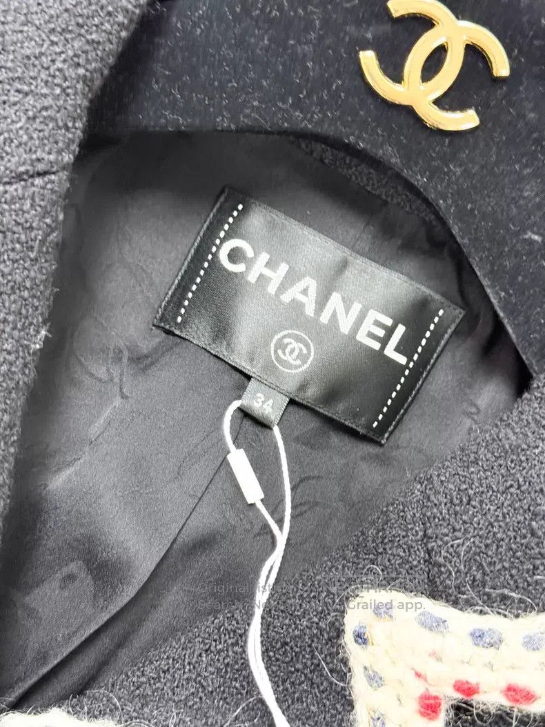 Chanel Chanel Classic long-sleeved jacket with white rolled edge Size XXS / US 00 / IT 34 - 5 Thumbnail