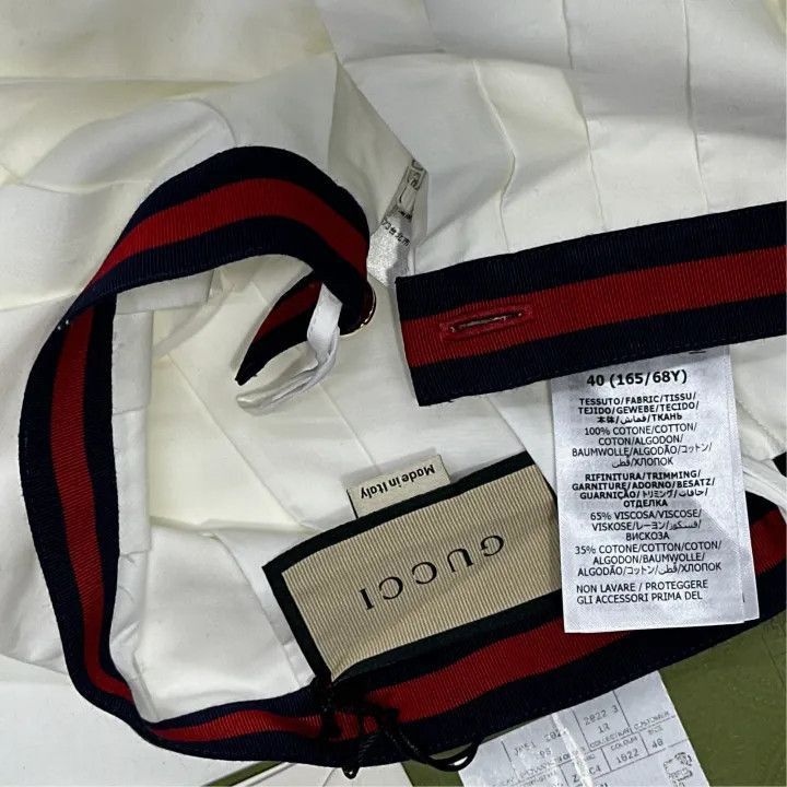 Gucci Gucci White Pleated Midi Skirt for Women-2507 Size 39" - 9 Thumbnail