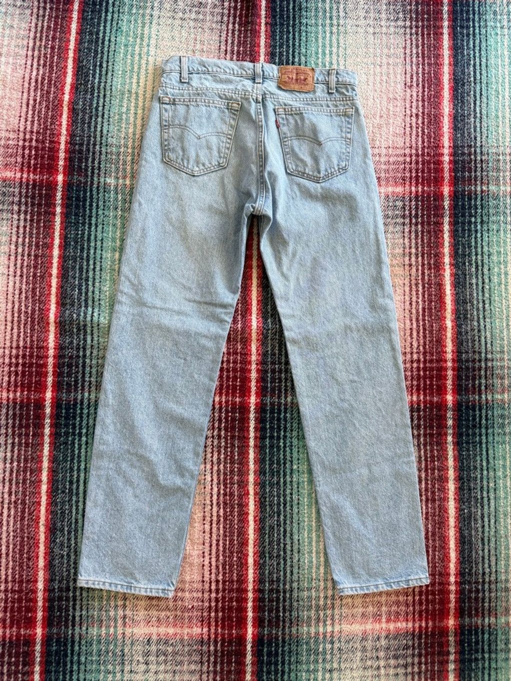 Levi's 90s Levi’s 505 Light Wash Distressed Jeans 35x33 Size US 35 - 1 Thumbnail