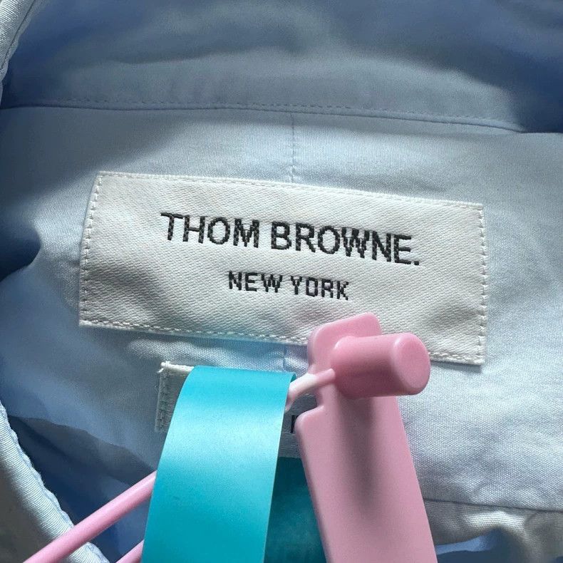 Thom Browne Thom browne Satin three-color striped light blue shirt 2503 Size US L / EU 52-54 / 3 - 5 Thumbnail