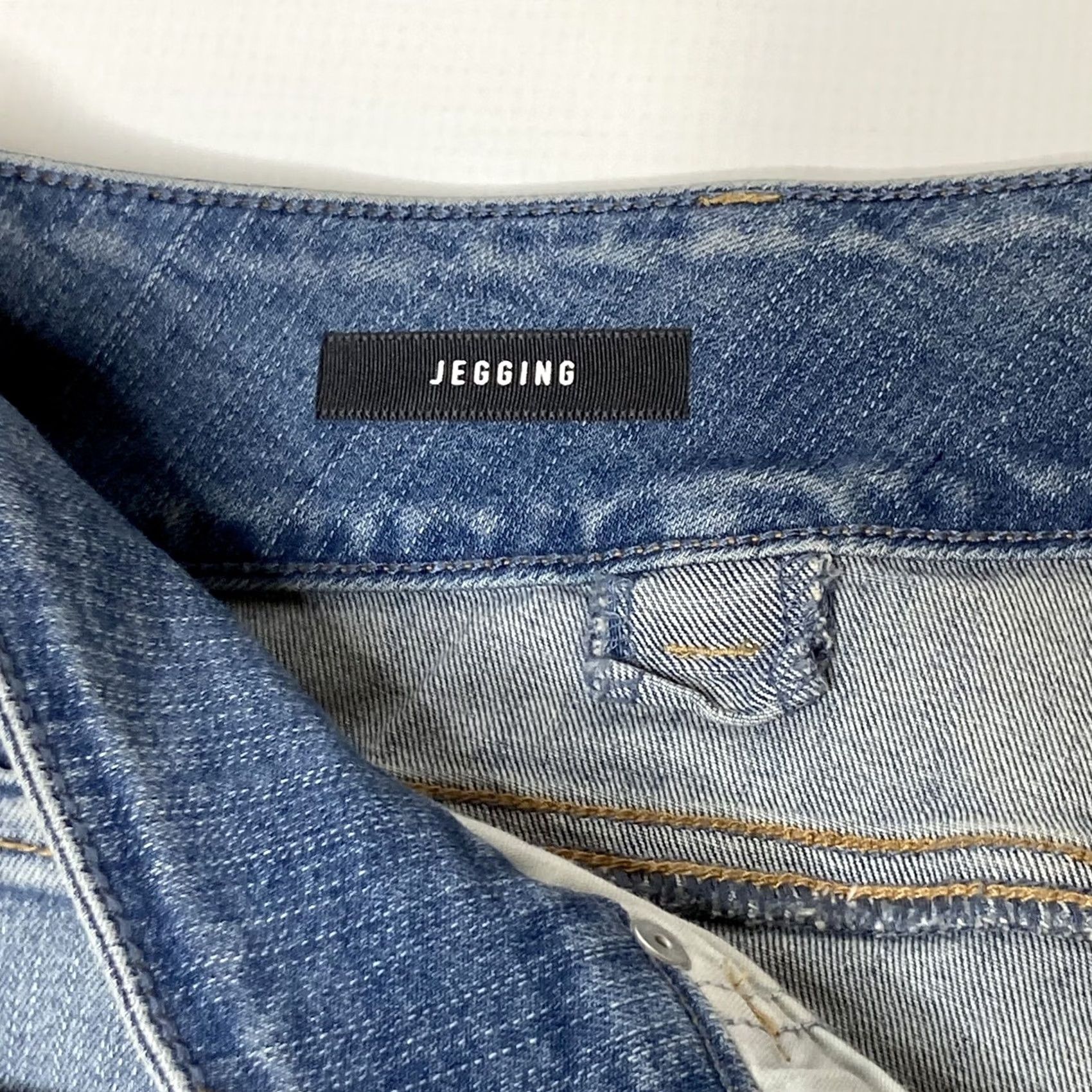 Torrid Torrid Premium Destroyed Jegging Jeans Light Wash Blue Denim Size 24 R Size 42" / US 20 - 6 Thumbnail