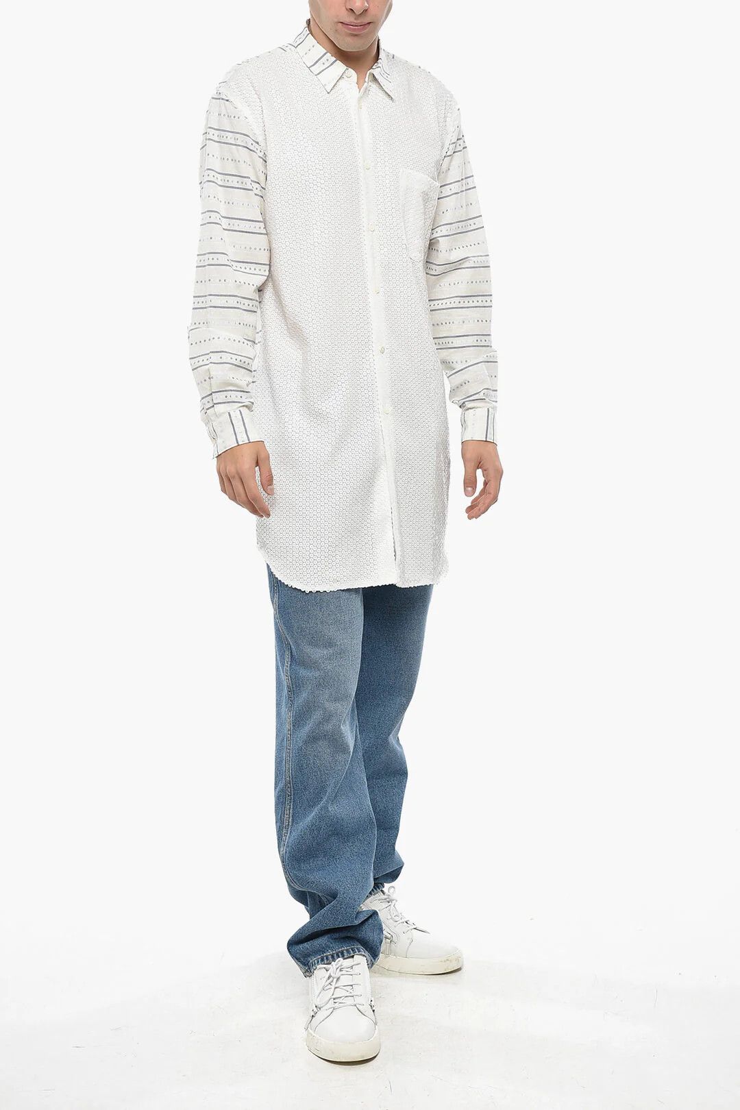 Comme des Garcons og1mm0326 Jacquard-Pattern Shirt in Multicolor Size US M / EU 48-50 / 2 - 4 Thumbnail