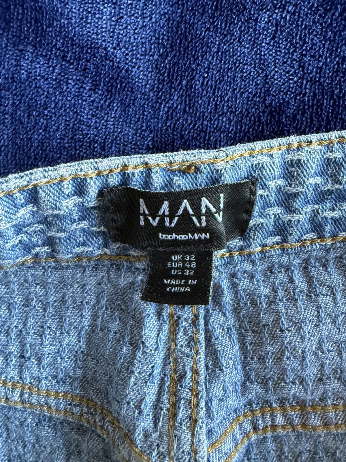 Other Blue Textured Jeans 32x32 Size US 32 / EU 48 - 3 Thumbnail