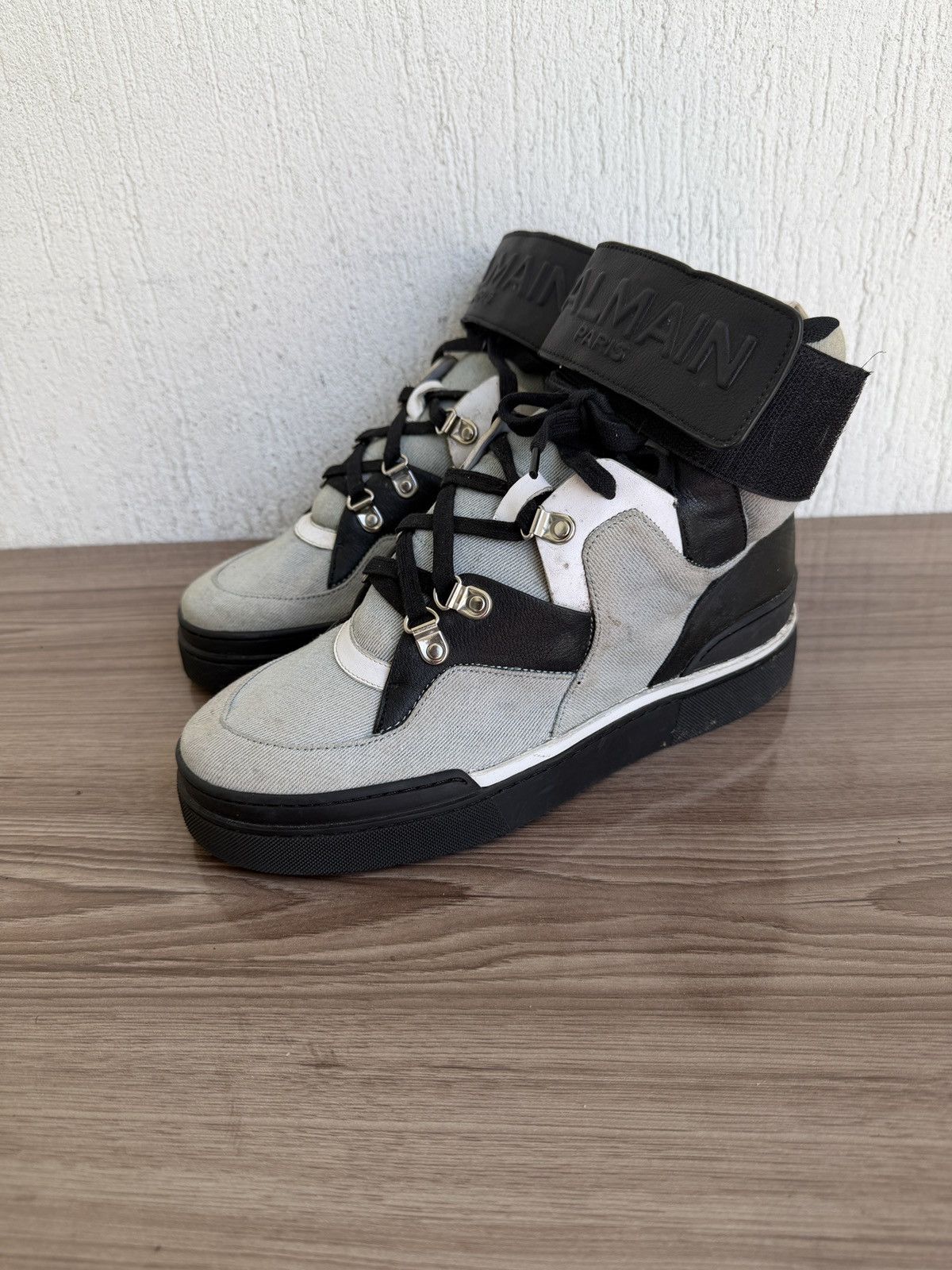 Balmain Denim Balmain log Sneaker Size US 6.5 / EU 39-40 - 4 Thumbnail