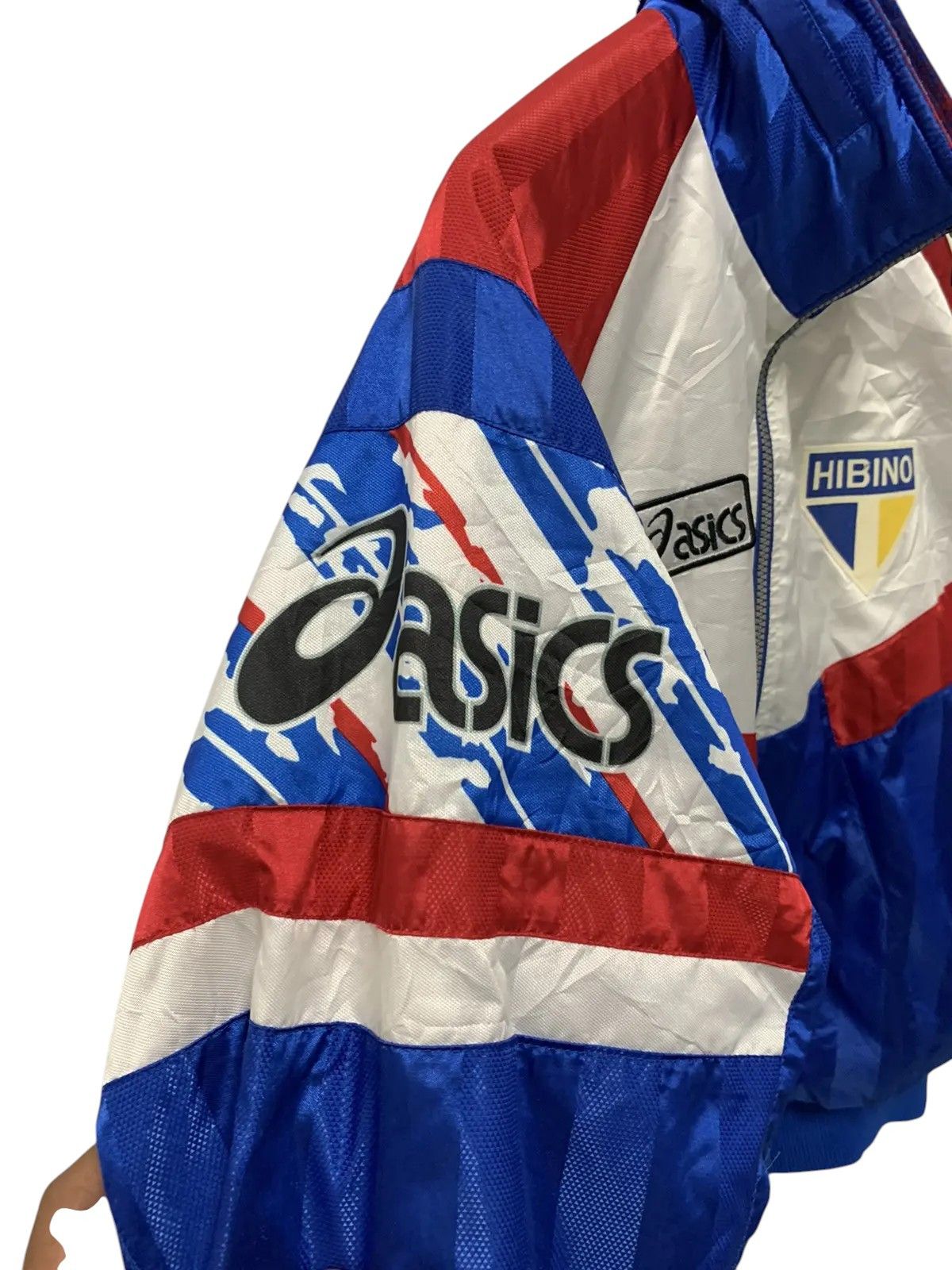 Asics Rare ASICS Japan Hibino Soccer Windbreaker Size US L / EU 52-54 / 3 - 4 Thumbnail