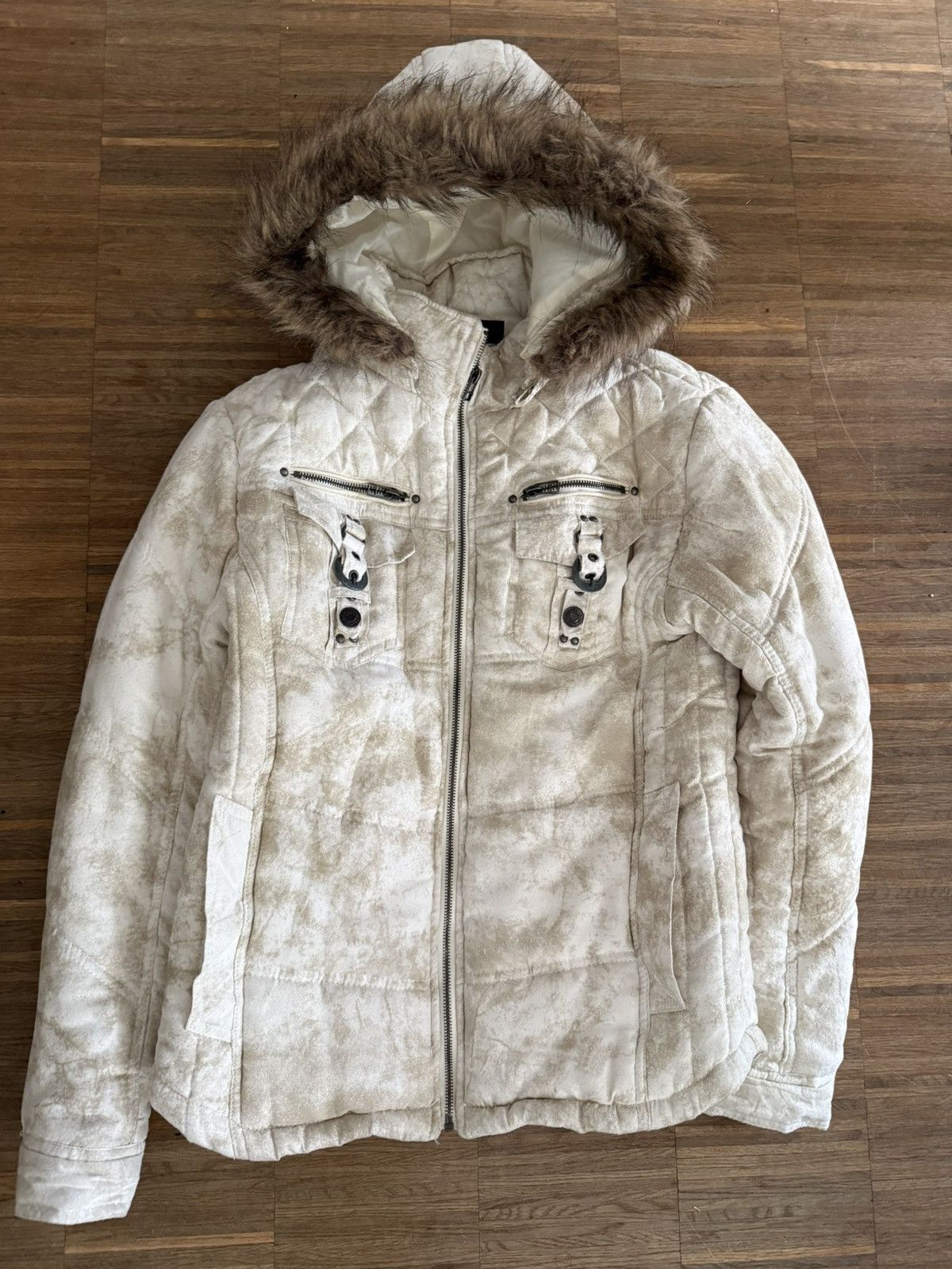 In The Attic White Fur Puffer Jacket Size M / US 6-8 / IT 42-44 - 1 Thumbnail