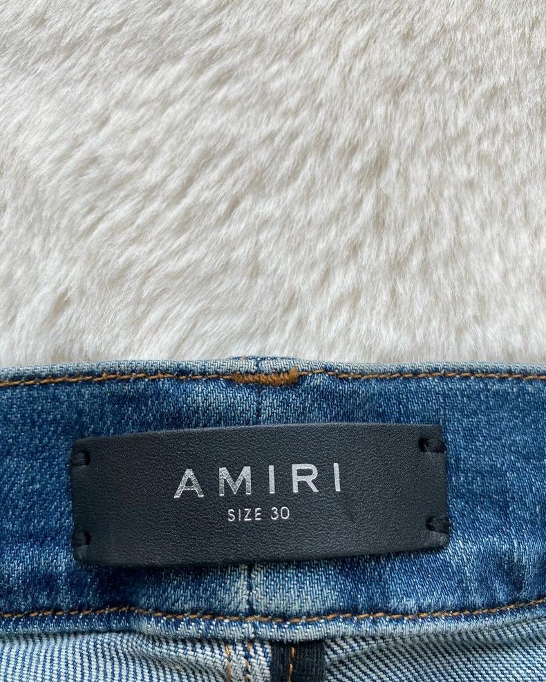 Amiri Amiri Washed Blue Blue Patchwork 17 MX1 Jean Size US 30 / EU 46 - 2 Thumbnail