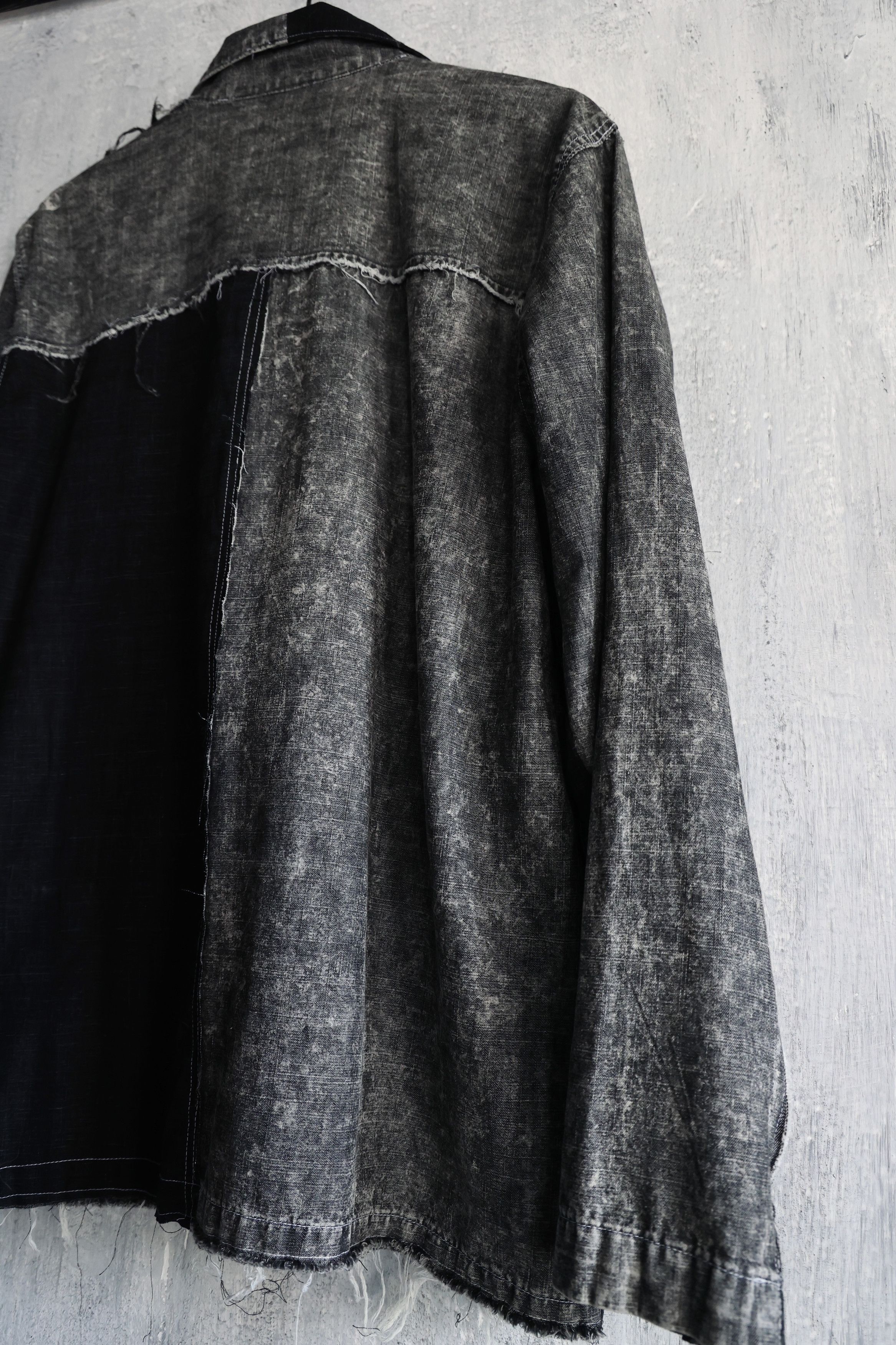 Hana Indigo Zip up blazer patched with japan floral pattern 'Katazome' Size US M / EU 48-50 / 2 - 7 Thumbnail