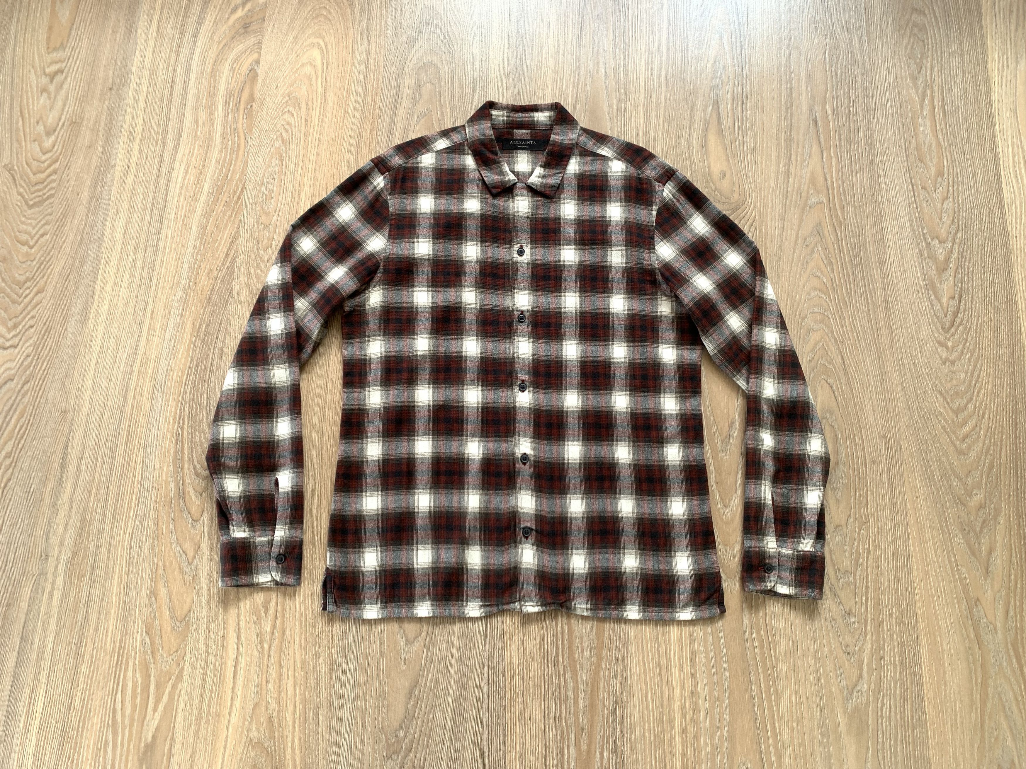 Allsaints Allsaints Redondo Cotton Long Sleeve Flannel Plaid Shirt Size US M / EU 48-50 / 2 - 1 Thumbnail