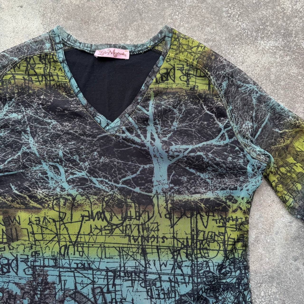 20471120 × Japanese Brand × Vintage Amazing Mesh Long Sleeve Top (Jean Paul Gaultier Style) Size M / US 6-8 / IT 42-44 - 4 Thumbnail