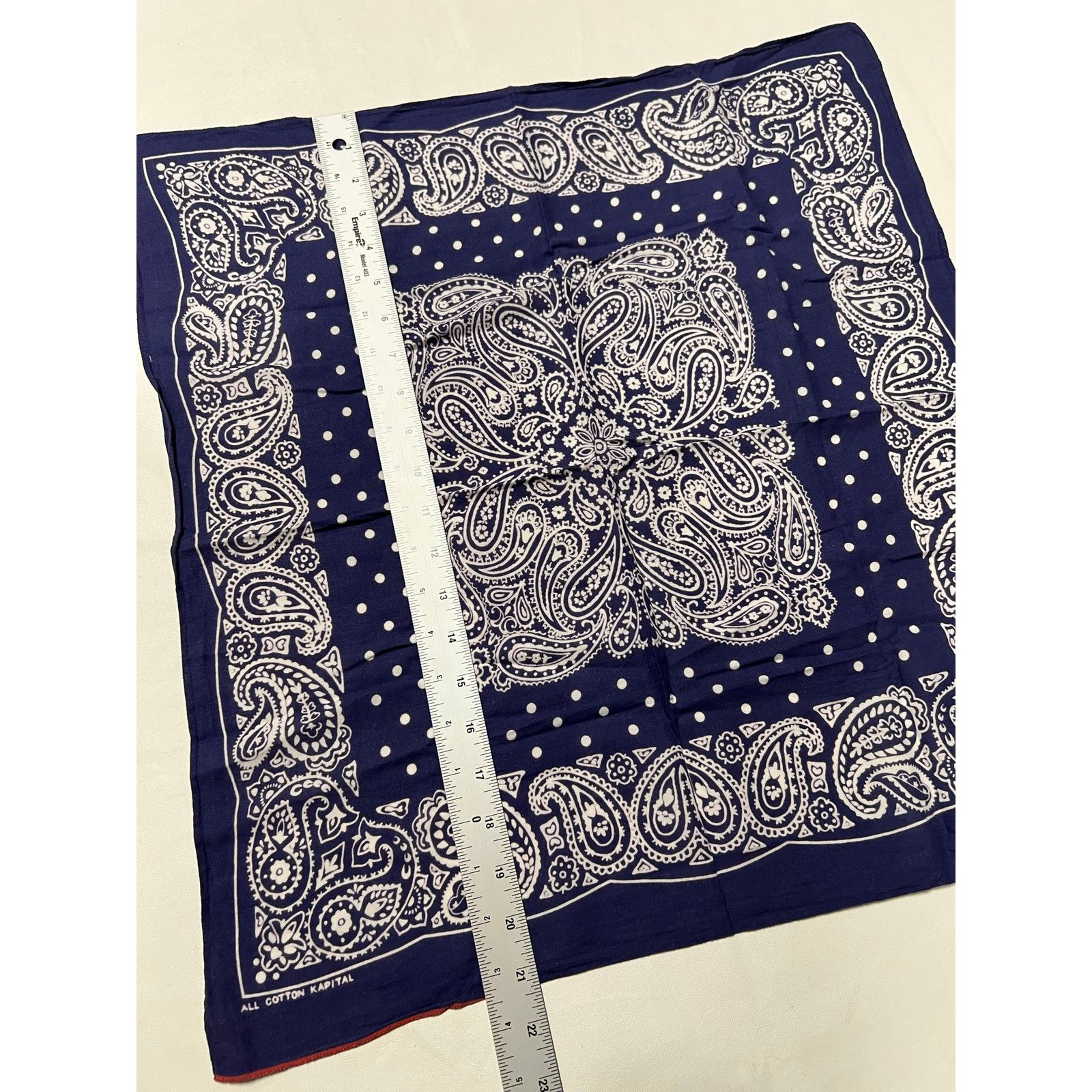 Kapital Kapital Fastcolor Printed Selvedge Sakura Fubuki Bandana Size ONE SIZE - 5 Thumbnail