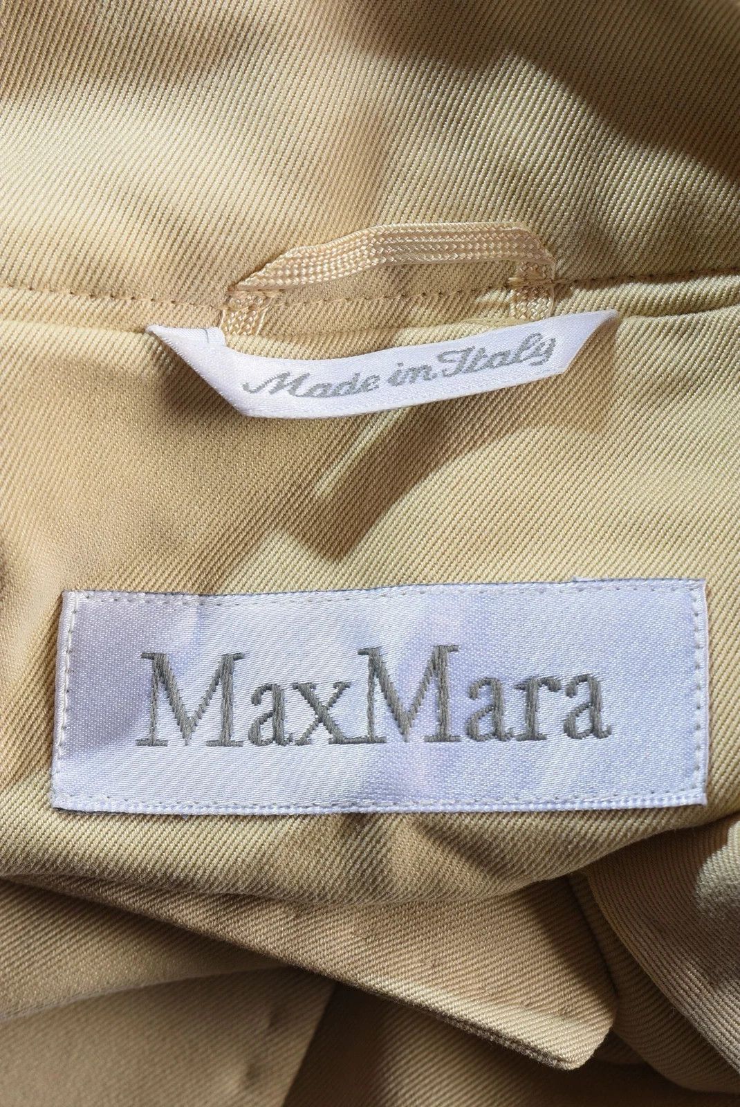 Max Mara Women's MaxMara Beige Belted Trench Coat Size L Size L / US 10 / IT 46 - 3 Thumbnail