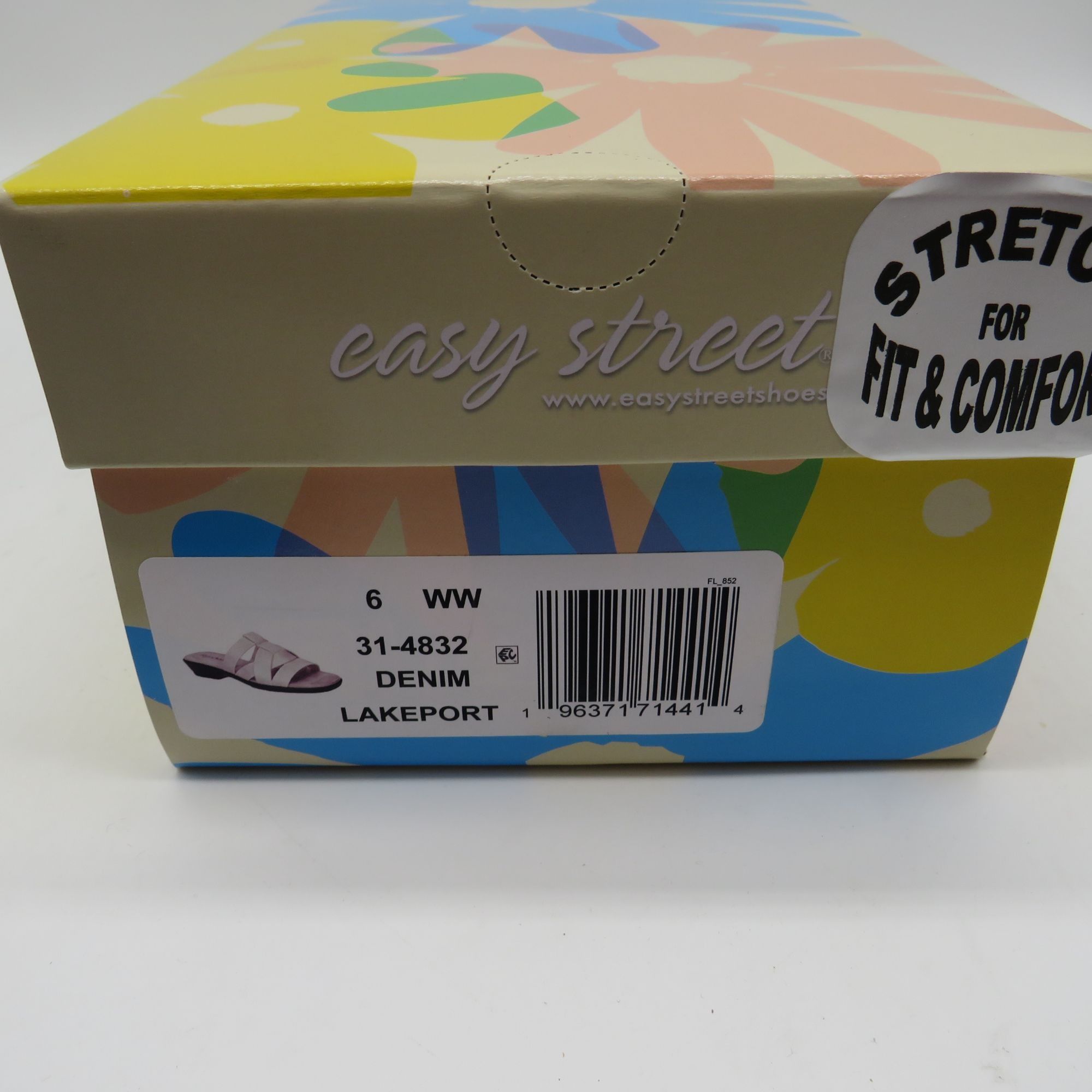 Other Easy Street Womens Lakeport Denim Slide Sandals Comfort Fit Size US 6 / IT 36 - 2 Thumbnail