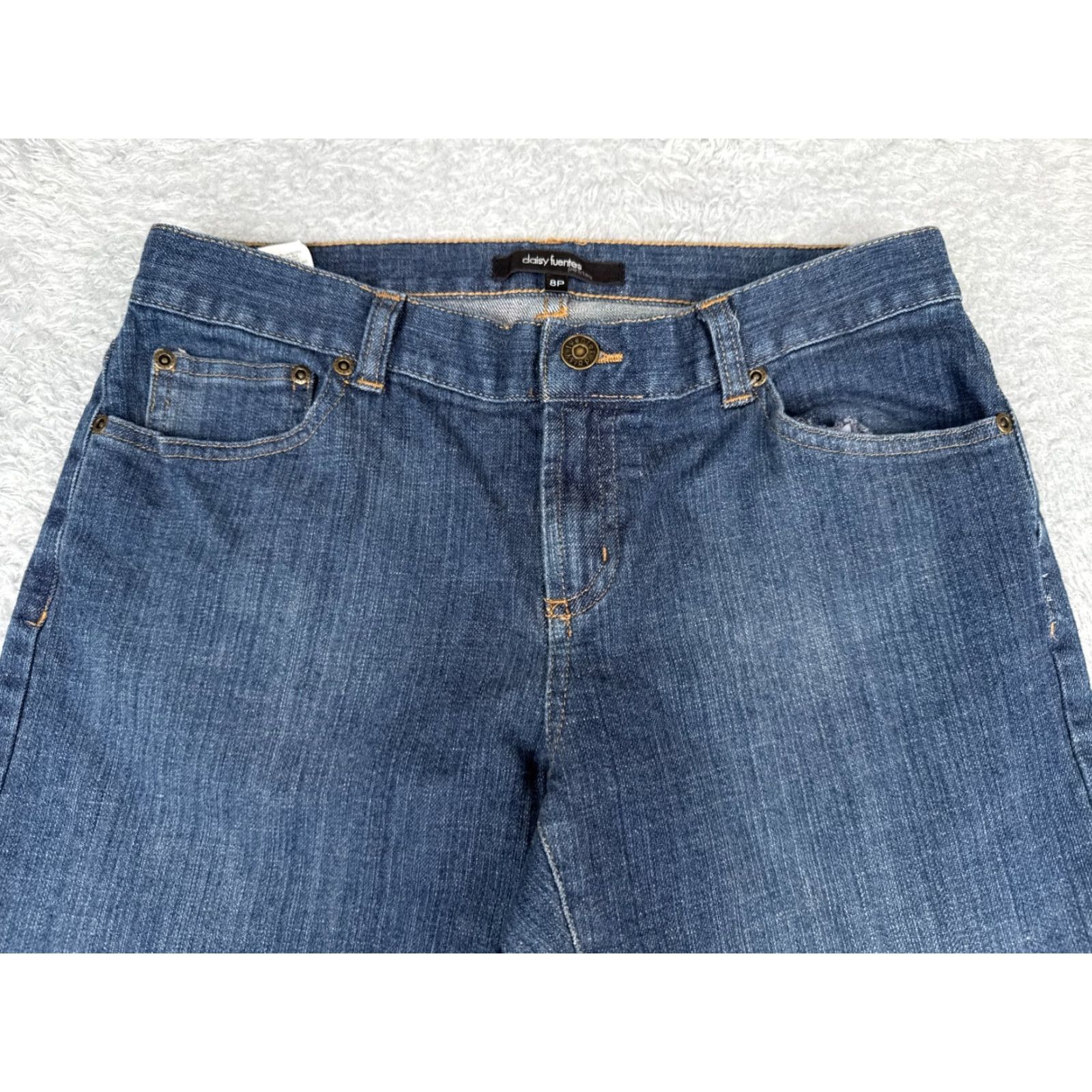 Denime Daisy Fuentes Jeans Womens 8P Blue Denim Boot Cut Low Rise Cotton 29x29 Daisy Fuentes Size 30" / US 8 / IT 44 - 4 Thumbnail