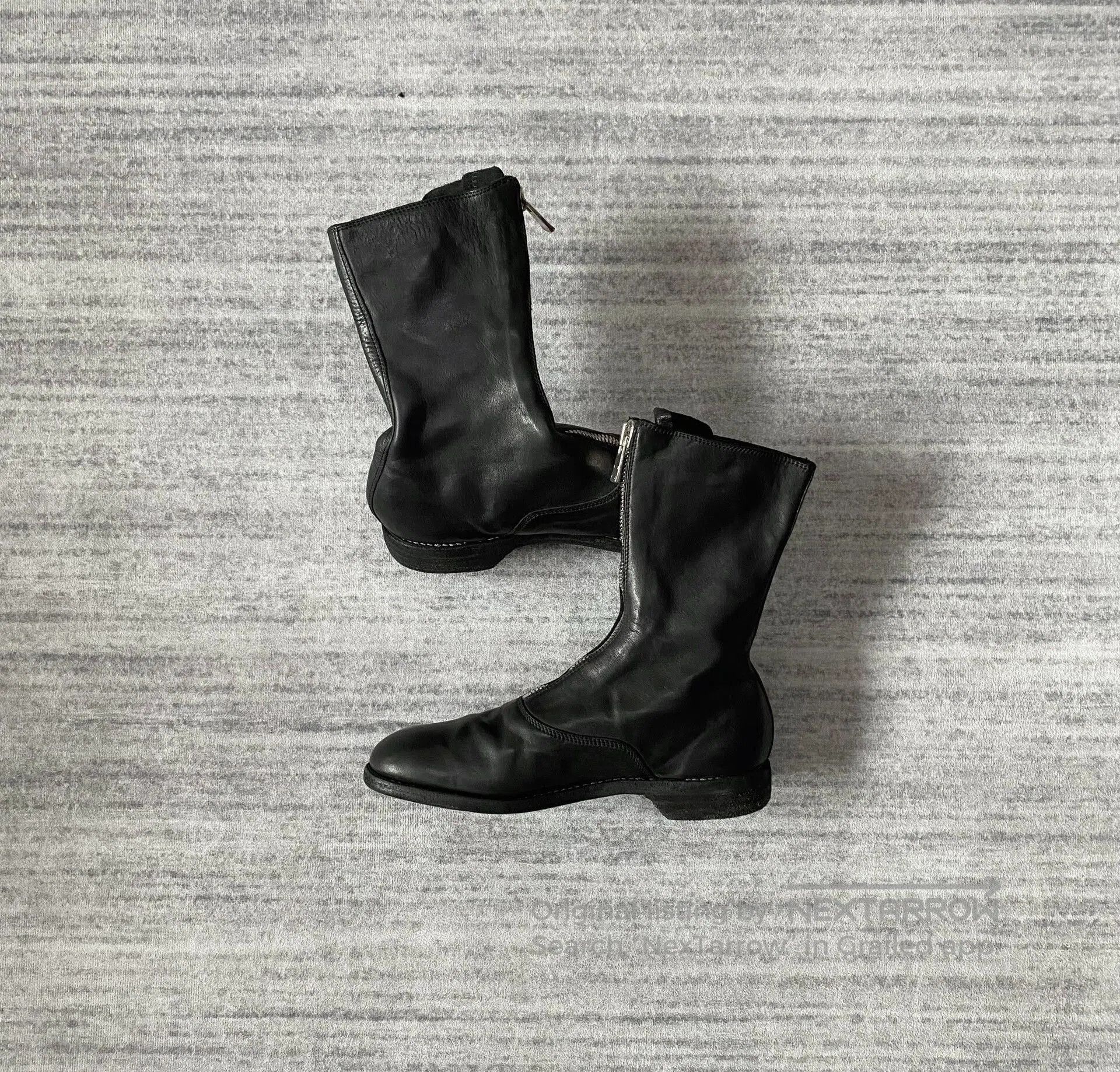Guidi elegant black leather mid-calf boots. Size US 6 / IT 36 - 4 Thumbnail