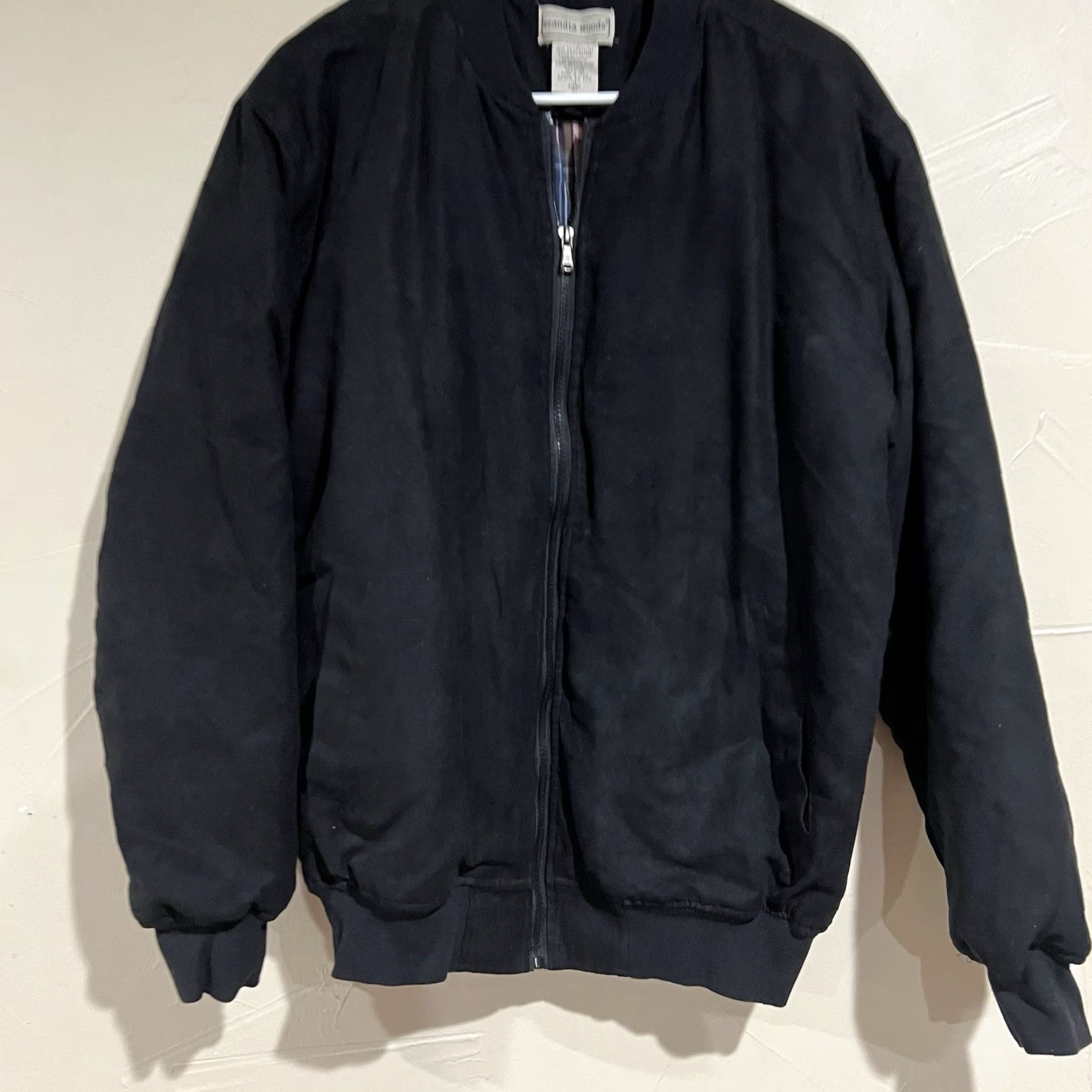 Vintage VINTAGE Scandia Woods Jacket Bomber Men’s Medium Black Polyester Scandia Woods Mens Jacket Bomber Black Medium Size US M / EU 48-50 / 2 - 2 Thumbnail