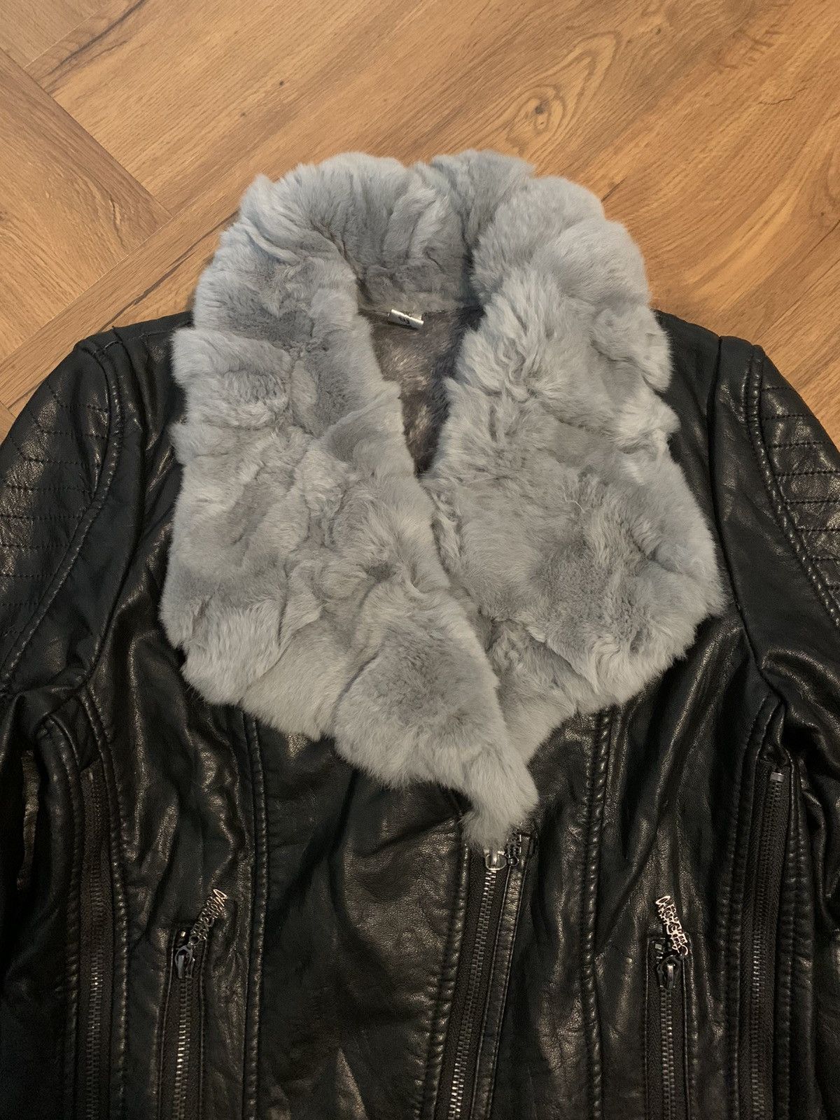 Ekam Japanese synthetic leather fur jacket punk rock viekei styel Size US M / EU 48-50 / 2 - 5 Thumbnail