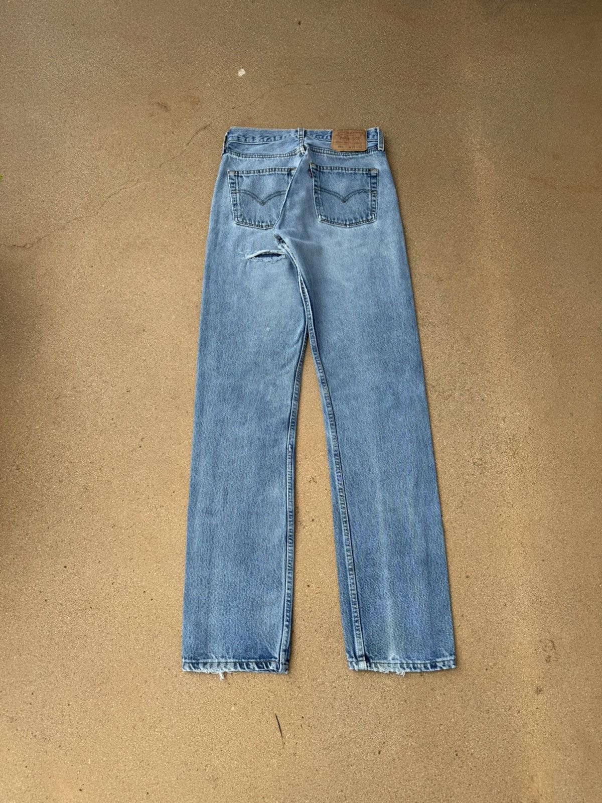 Levi's Vintage Levi’s 501xx Buttonfly Straight Faded Jeans 27x32 Size US 27 - 2 Thumbnail