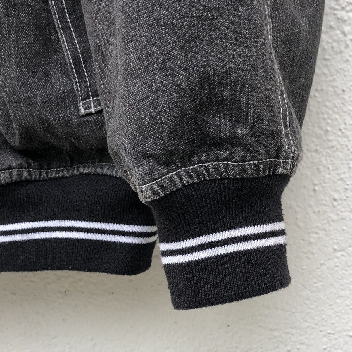 Vintage Vintage BON GIOVANE Denim Zipper Bomber Jacket Size US M / EU 48-50 / 2 - 18 Thumbnail